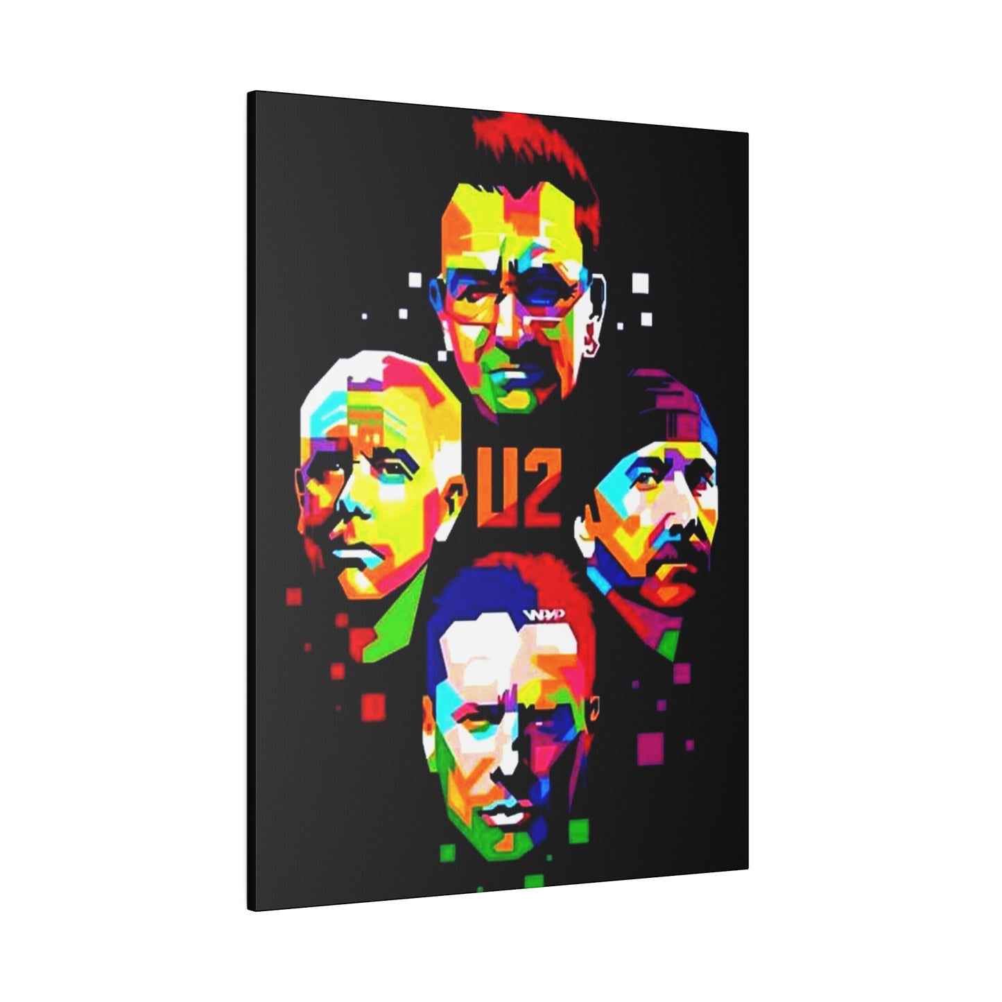 U2: Colorful Silhouettes on a Noir Canvas