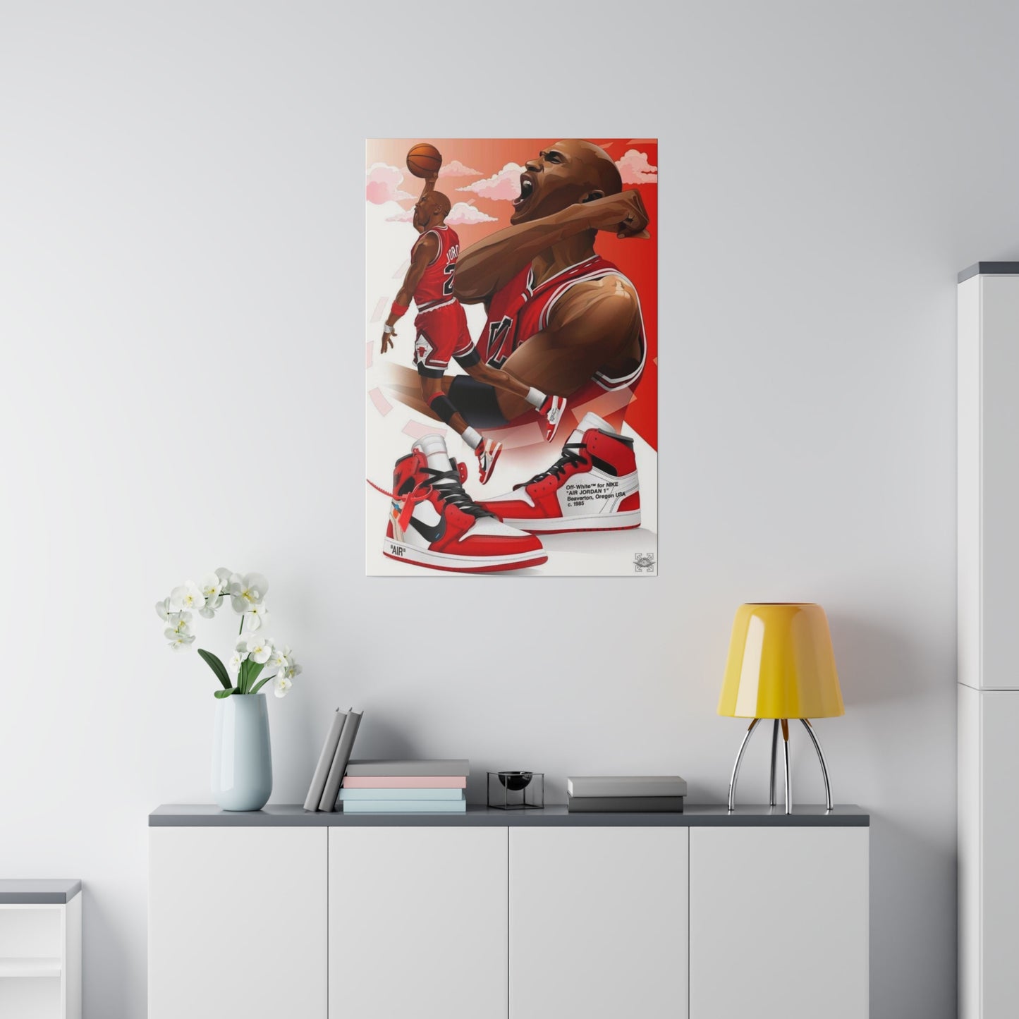 Michael Jordan Magical Shoes on Canvas: Airborne Legacy