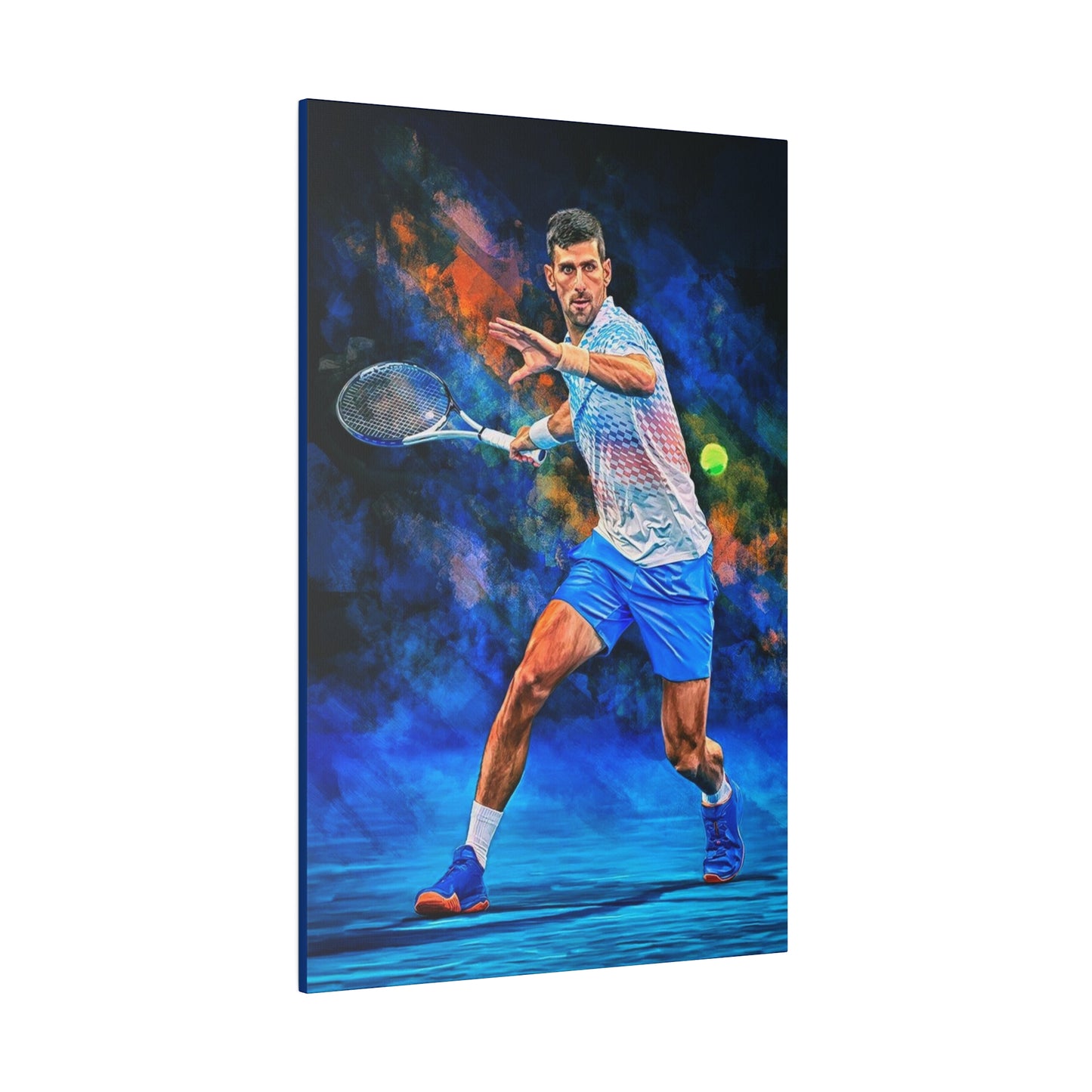 Tennis Legend Djokovic: Mastery on Canvas