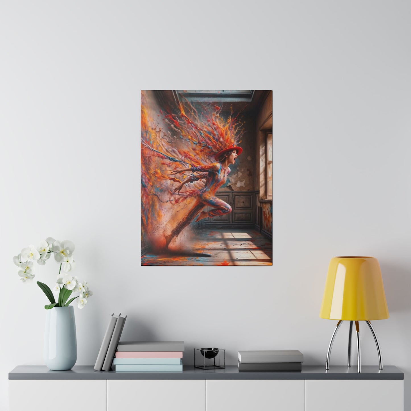 Breaking Through: A Spectrum of Paints - Canvas