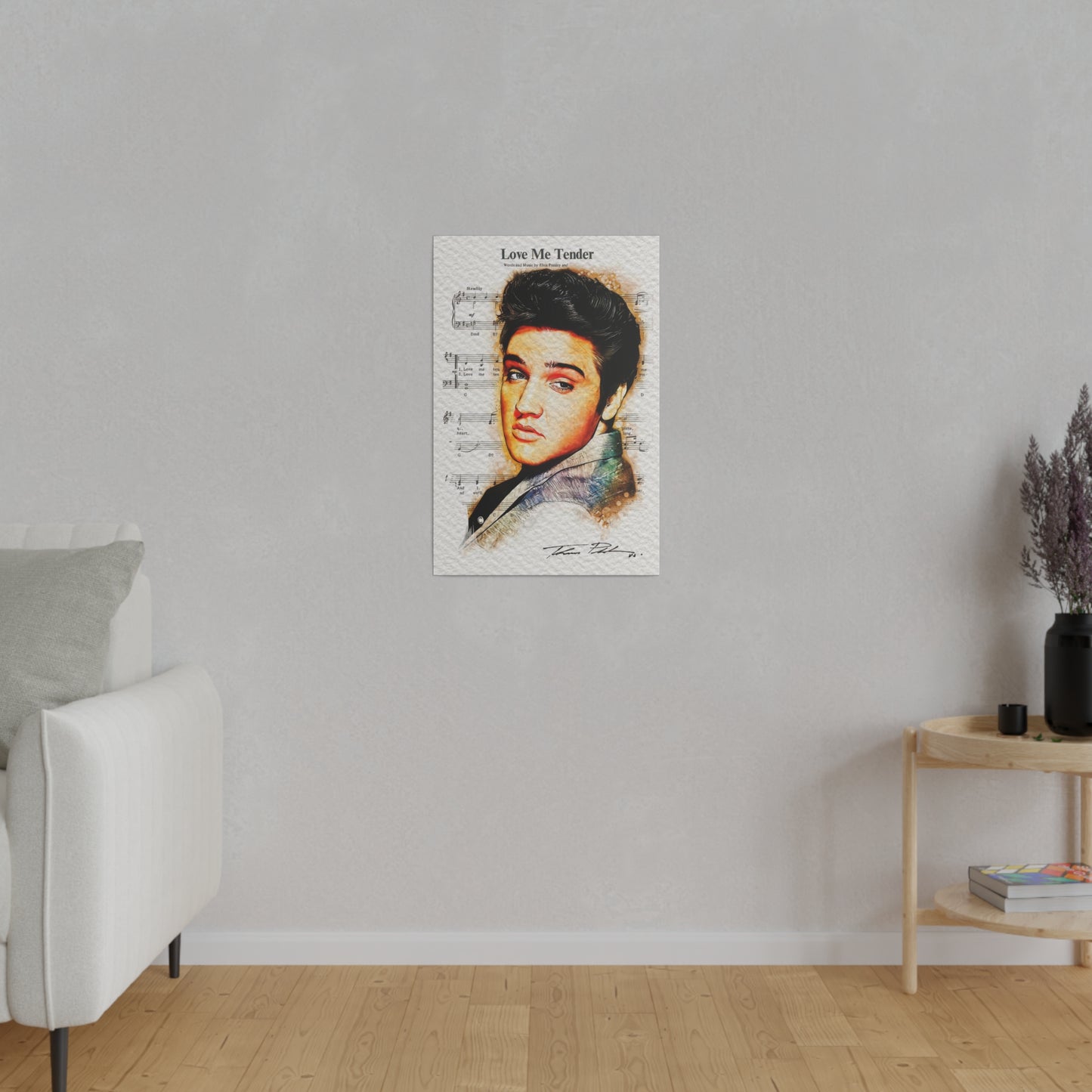 Elvis Love Me Tender Edition Canvas