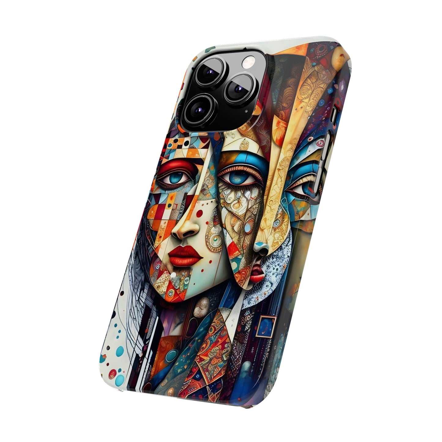 Two Faces Art Design Iphone 15, 14, 13, 12 cases