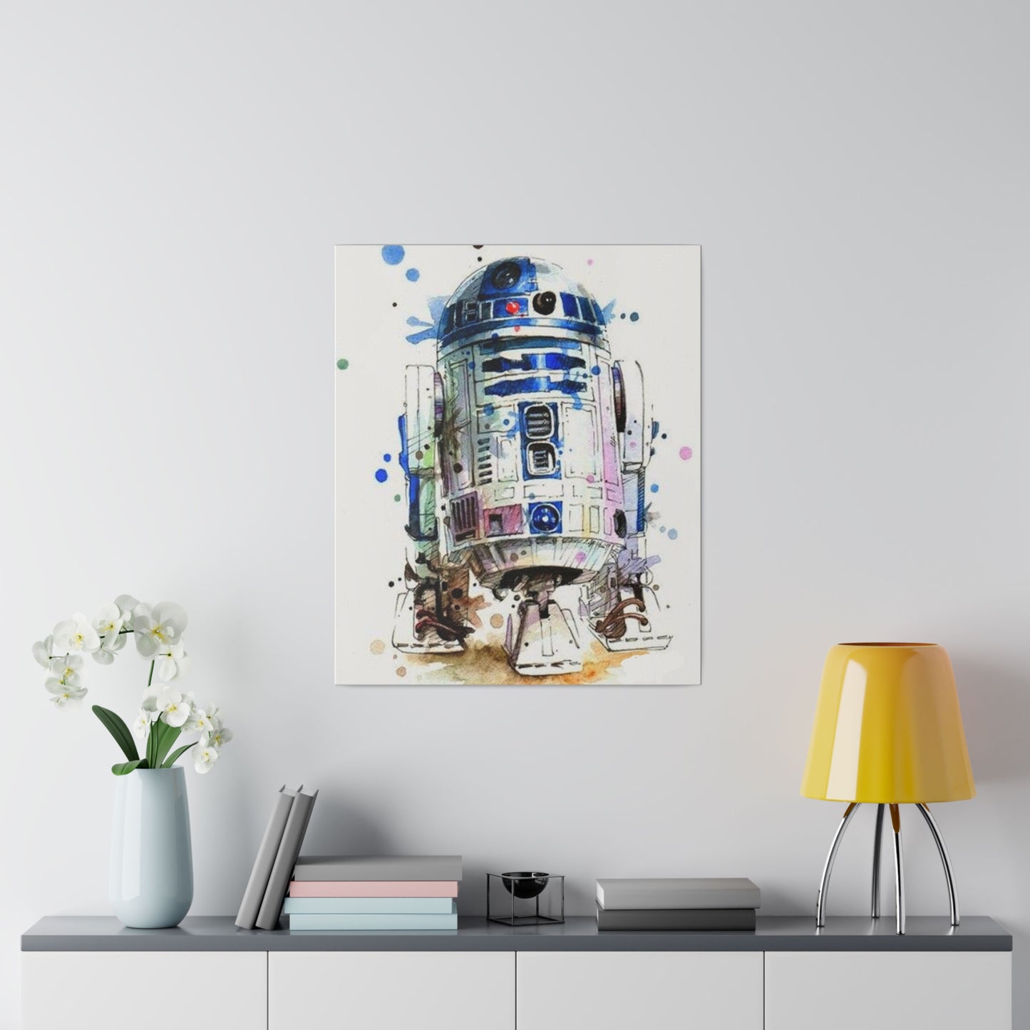 Star Wars R2-D2 Watercolor Art Canvas: Droid Delight