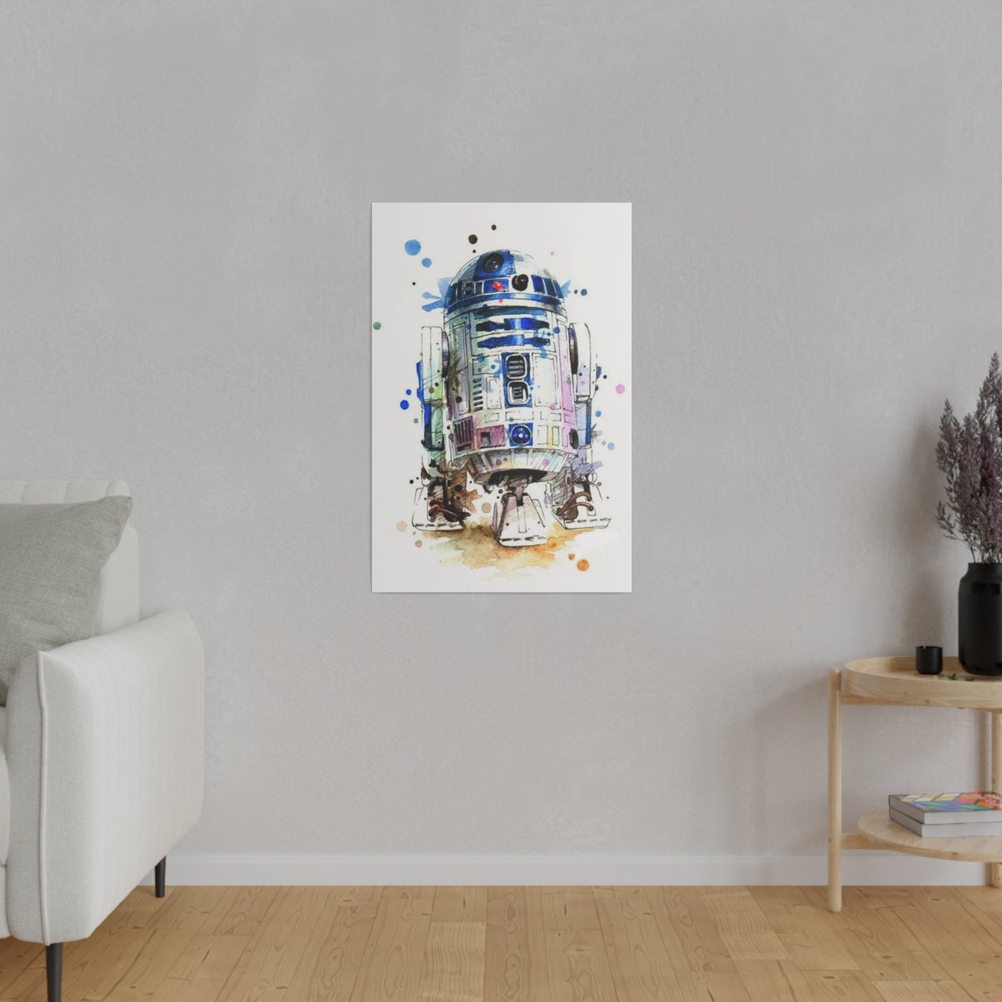 Star Wars R2-D2 Watercolor Art Canvas: Droid Delight