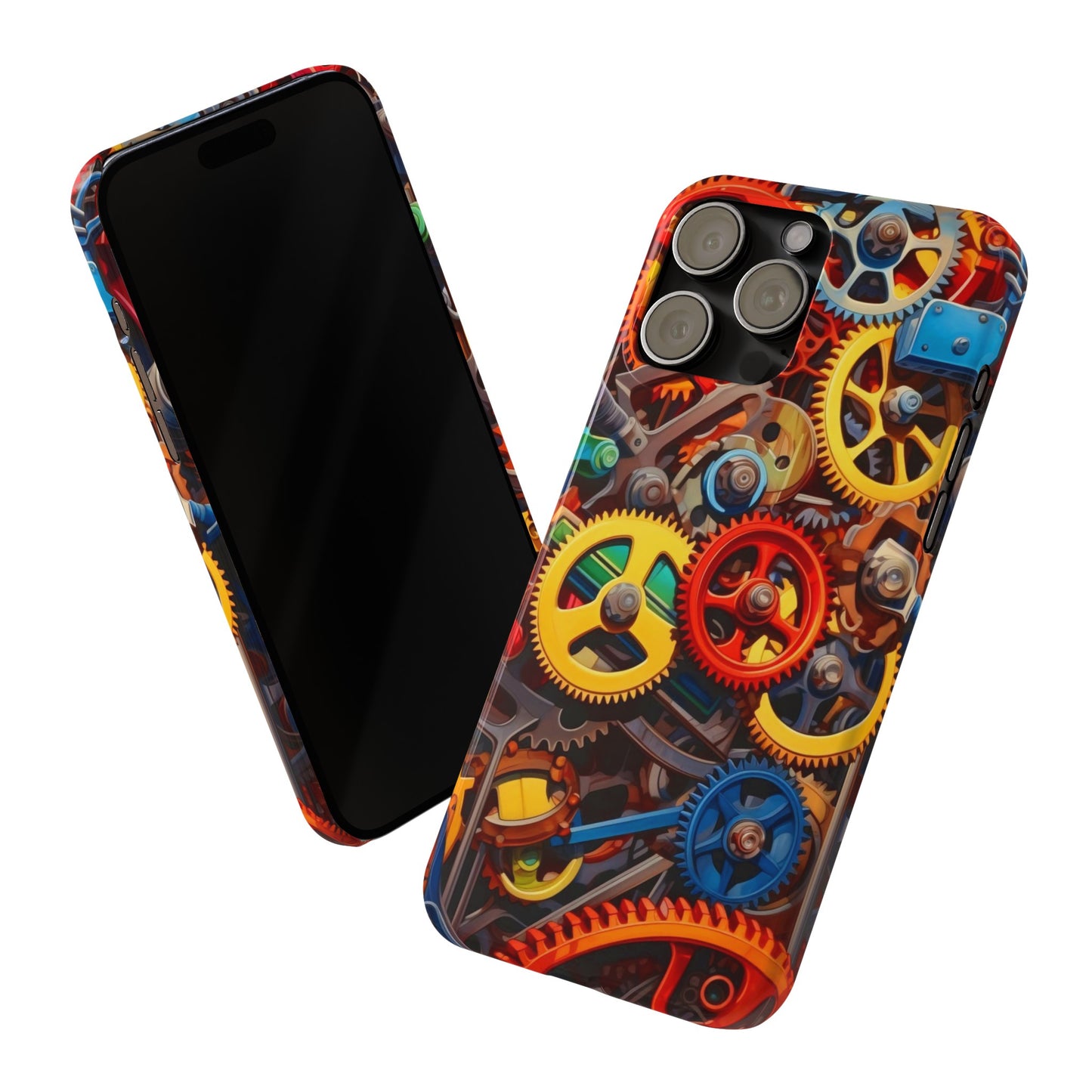 Colorful Gears: Iphone 15, 14, 13, 12 Cases