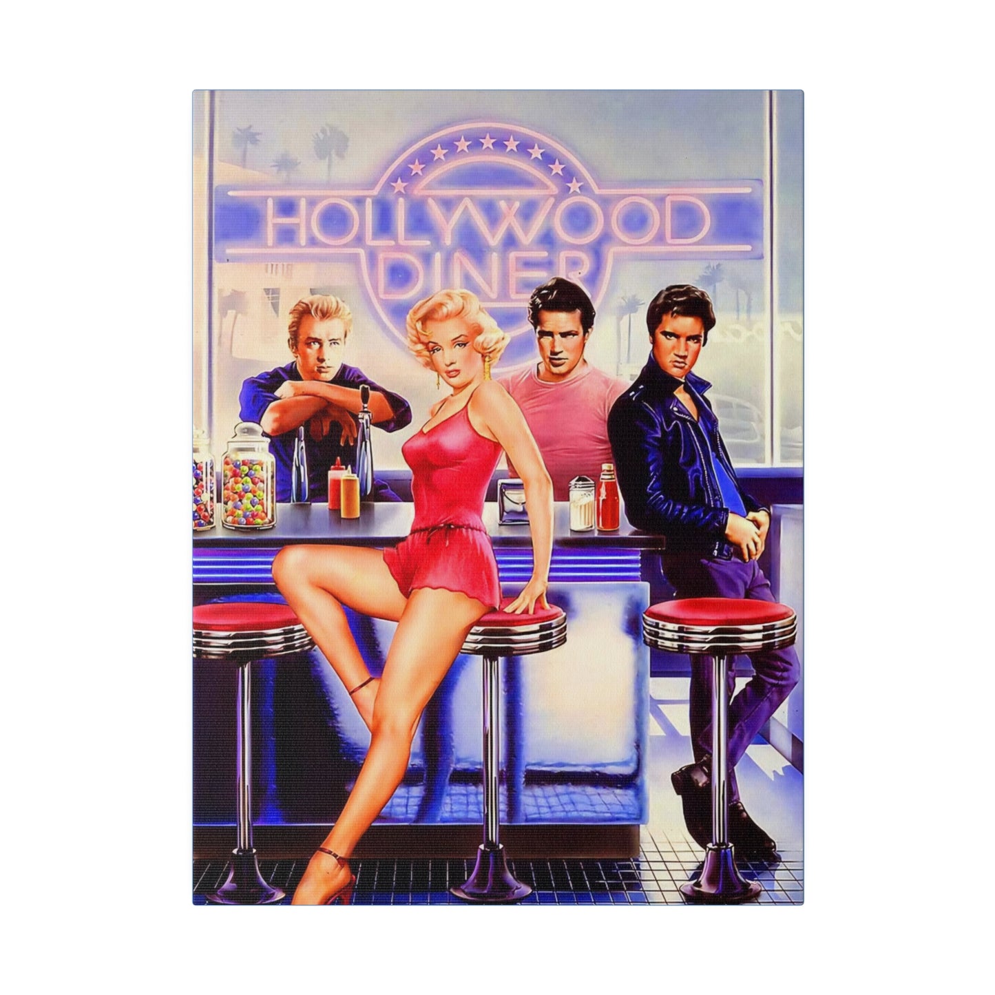 Legends of Hollywood: Diner of the Departed" Canvas