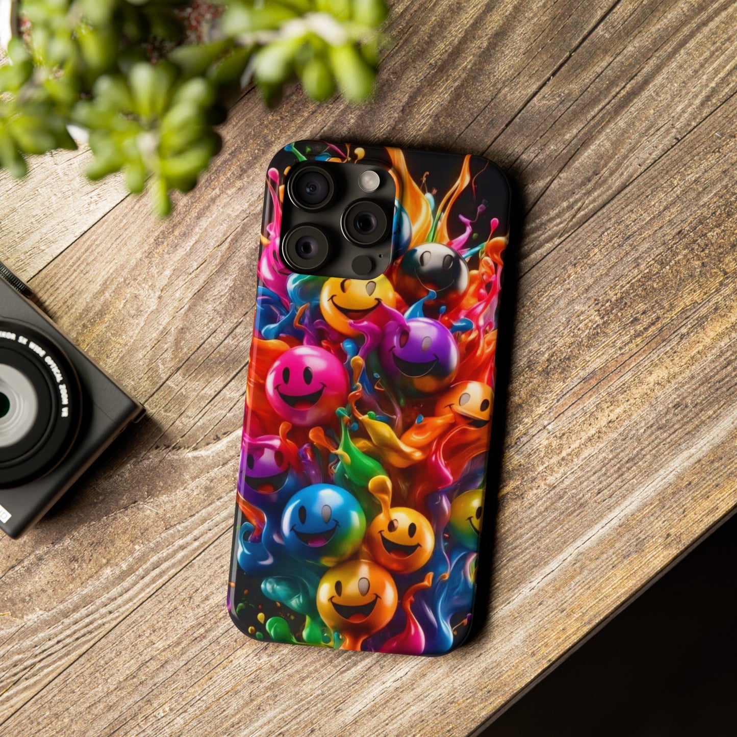 Colorful Emoji" iPhone Cases for iPhone Models 15, 14, 13, 12