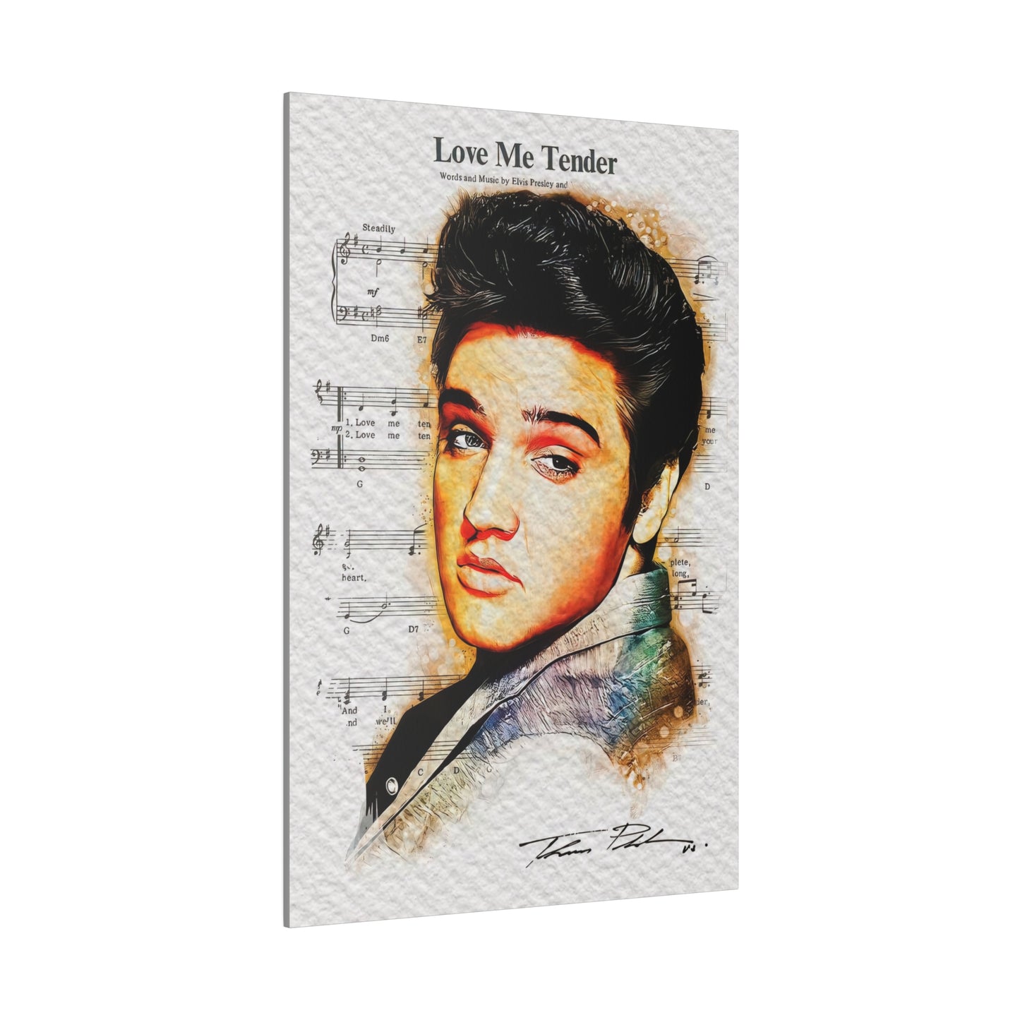Elvis Love Me Tender Edition Canvas