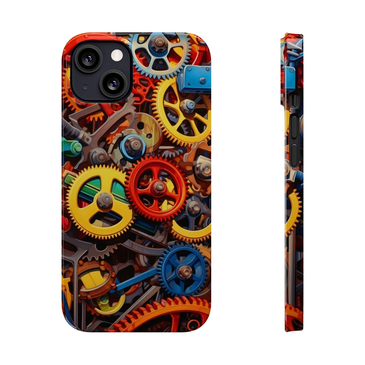 Colorful Gears: Iphone 15, 14, 13, 12 Cases