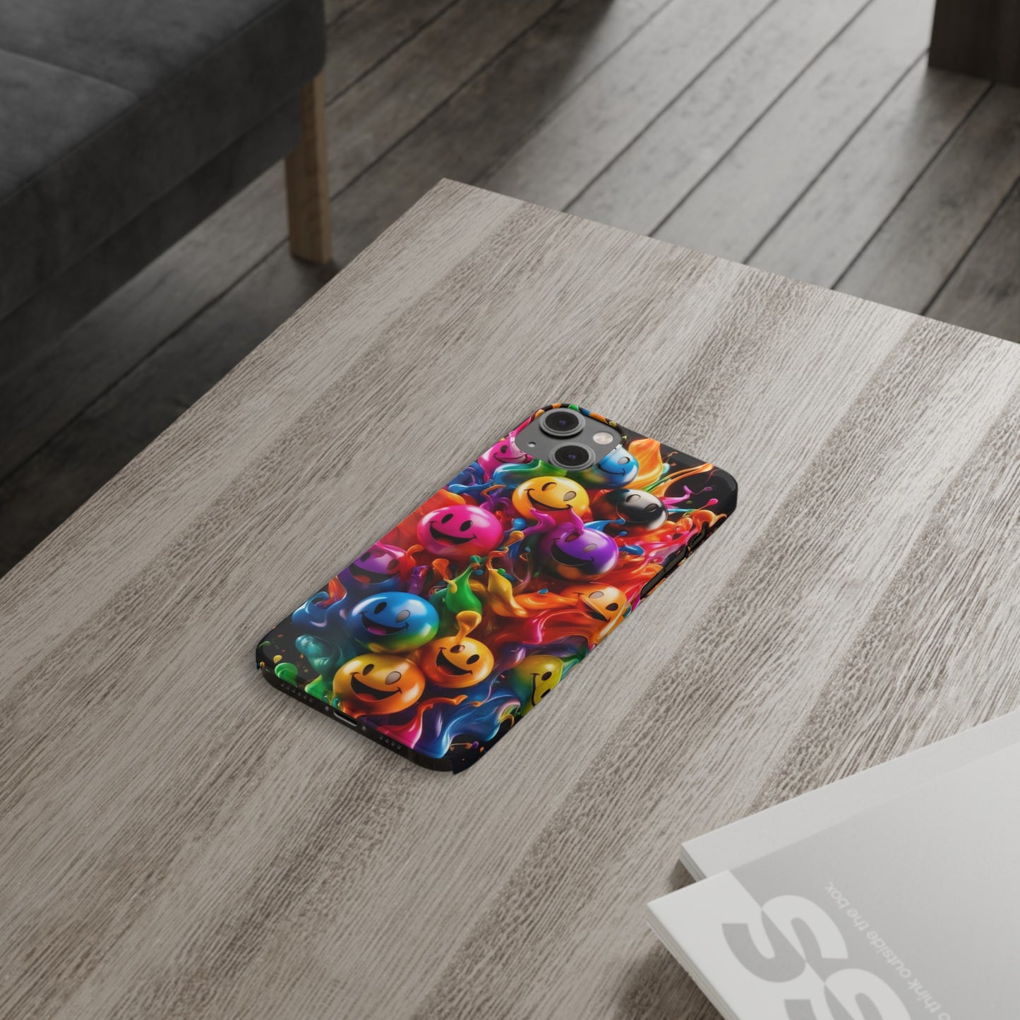 Colorful Emoji" iPhone Cases for iPhone Models 15, 14, 13, 12