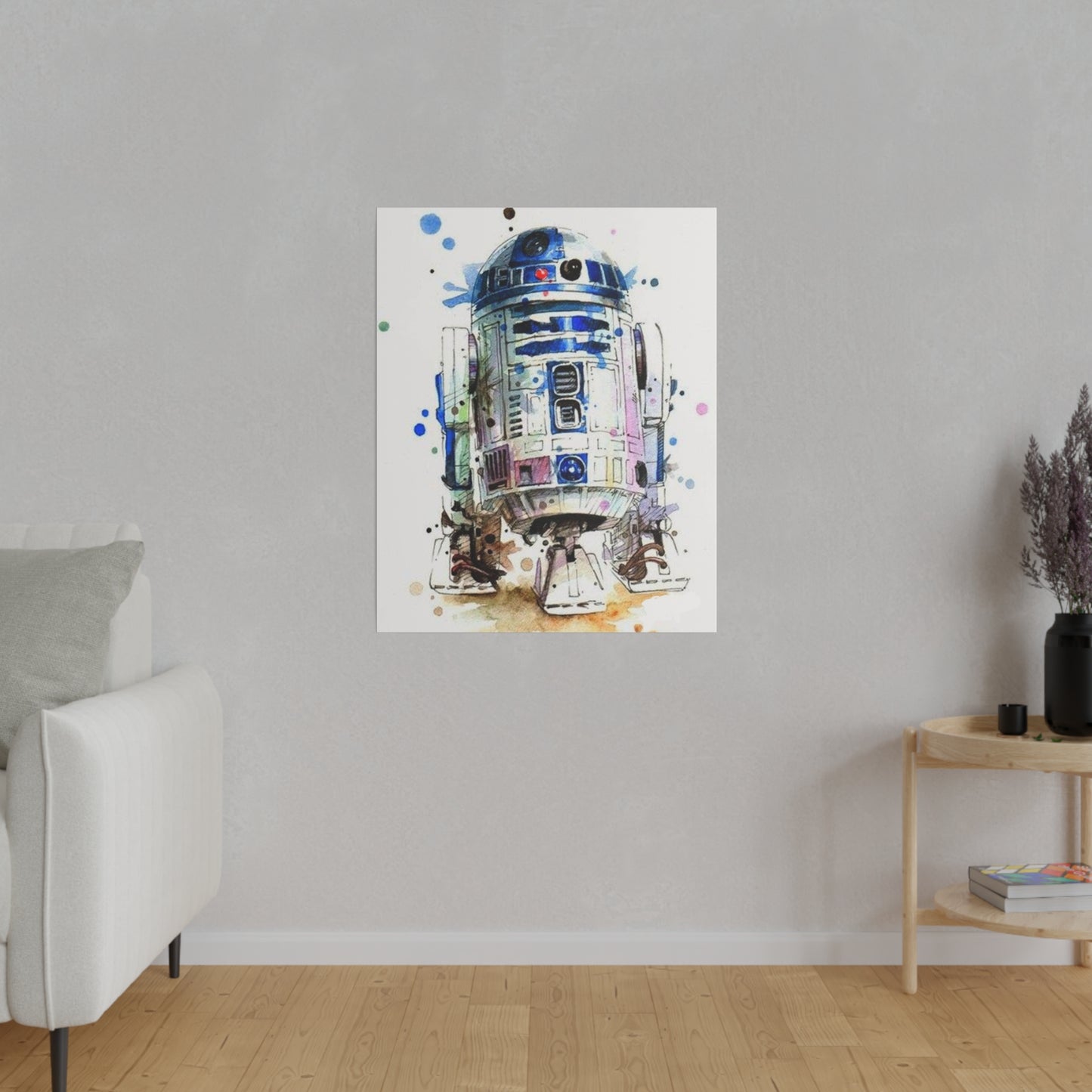 Star Wars R2-D2 Watercolor Art Canvas: Droid Delight