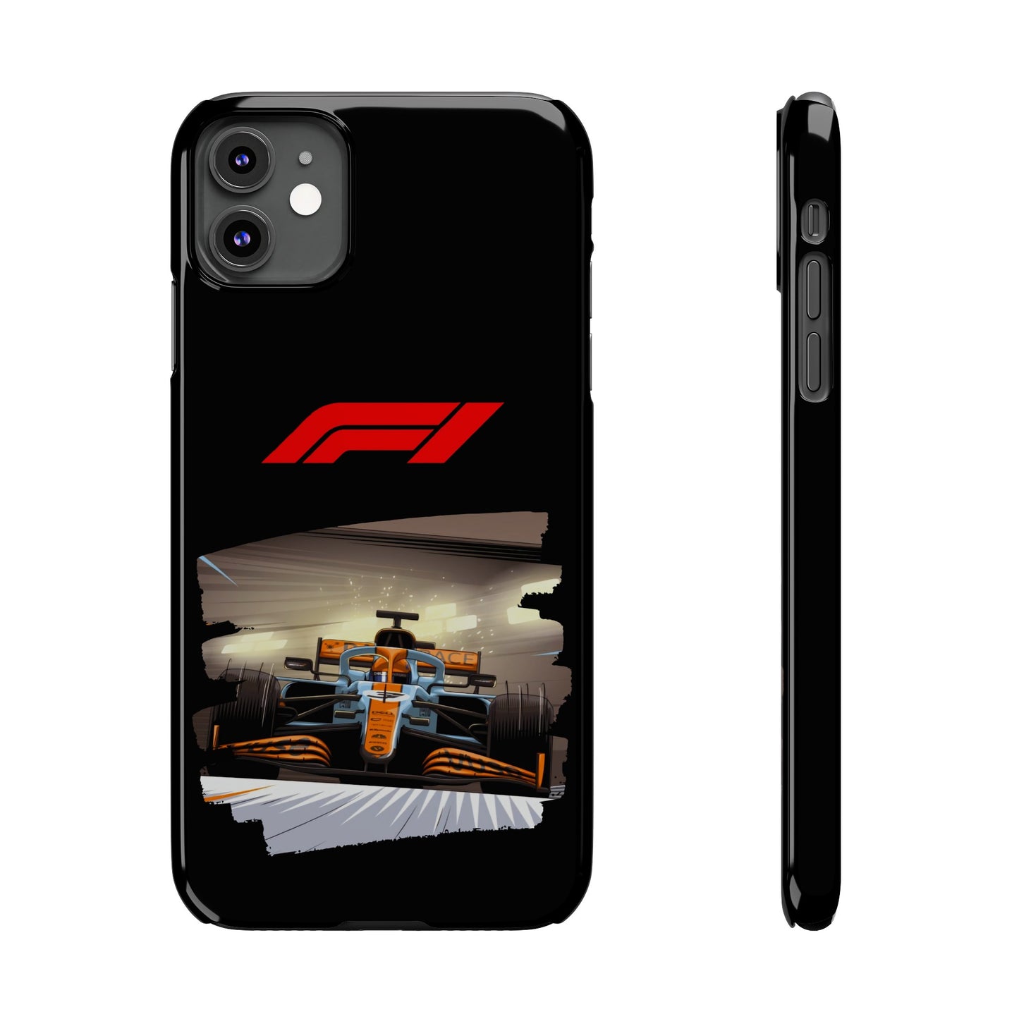 F1 McClaren Orange Car Iphone 15, 14, 13, 12, 11 Cases