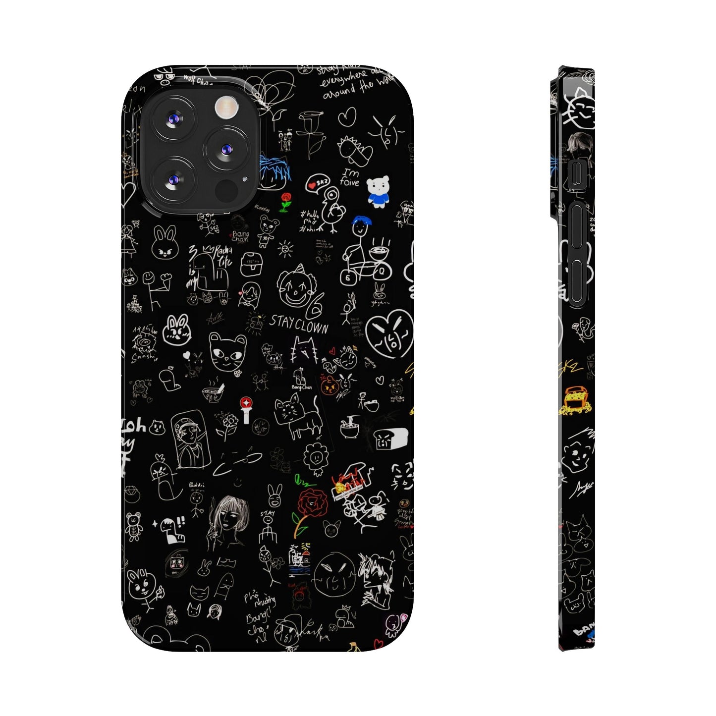 Kids Drawings Style Iphone 15, 14, 13, 12 Cases
