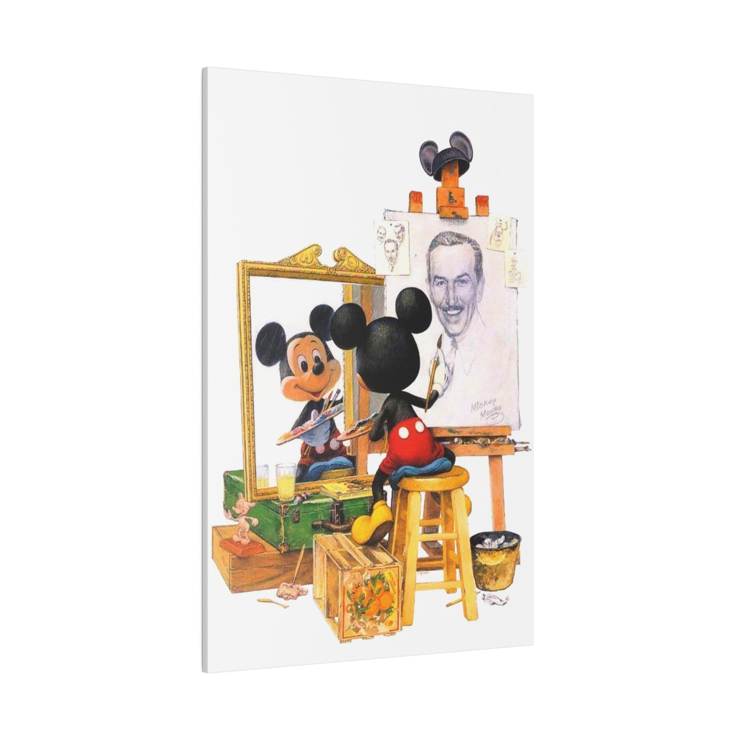 Drawing Inspiration: Mickey Mouse and Walt Disney Canvas