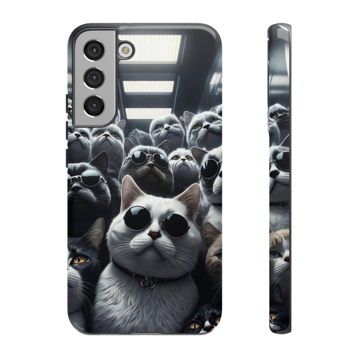 Cool Cats with Sunglasses" for iPhone 15, 14, 13, 12, 11 and Galaxy S23, S22 Cases