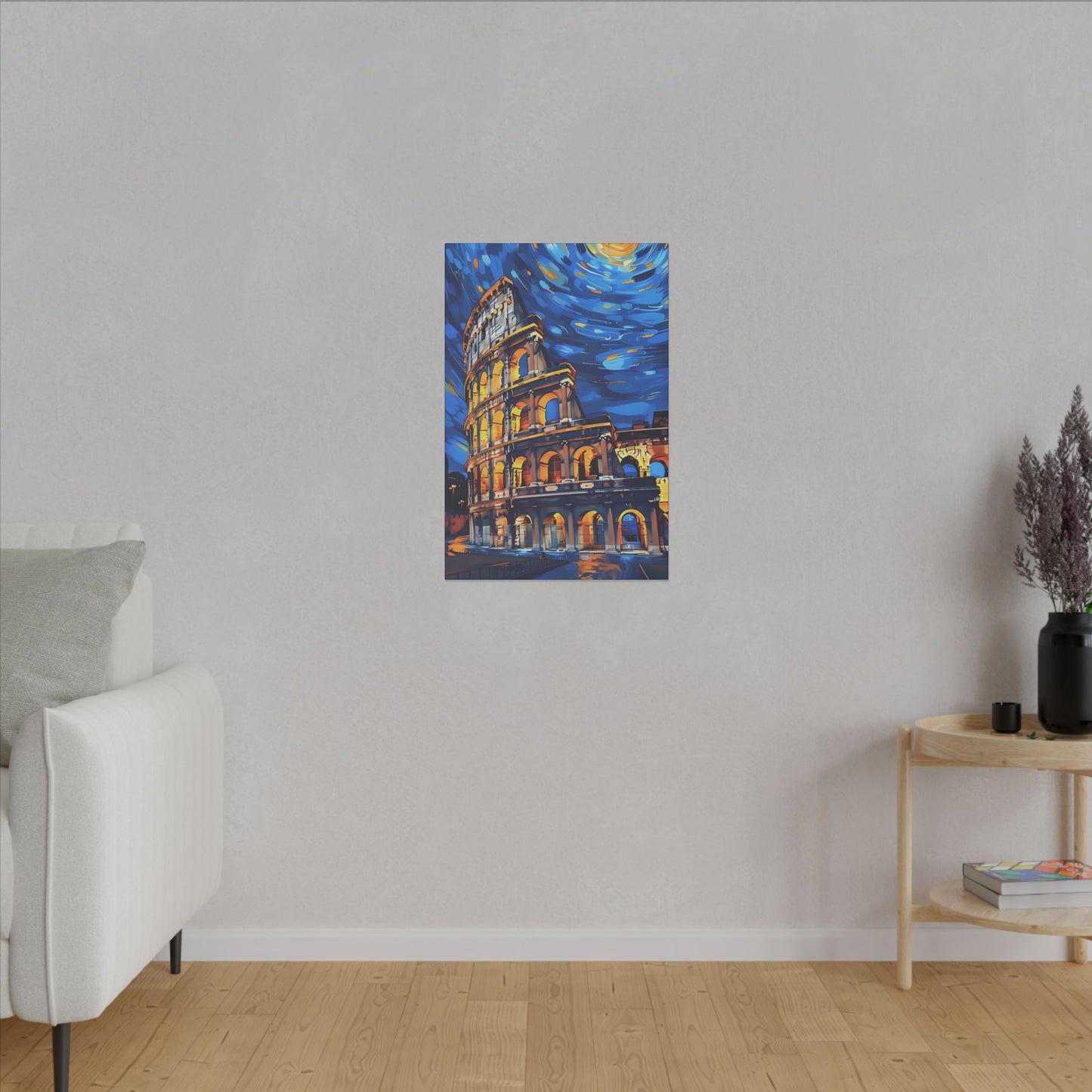 Canvas Colosseum Meets Van Gogh Style