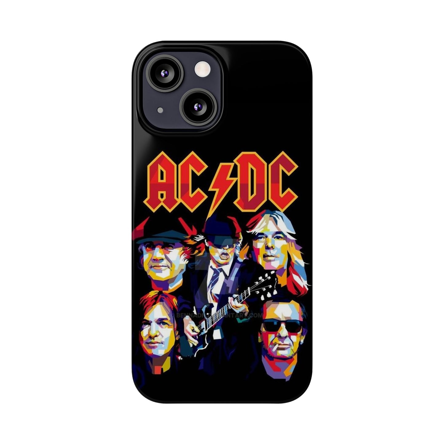 AC/DC IPhone 15, 14, 13, 12 Cases - Art design