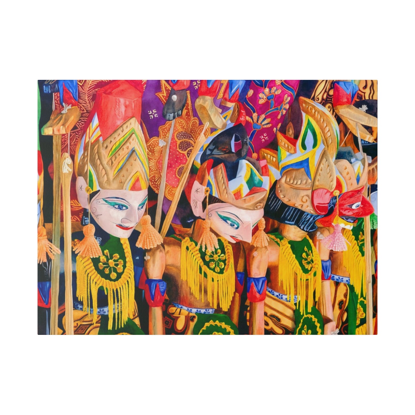 Wayang Tales: Indonesian Wall Art - Canvas