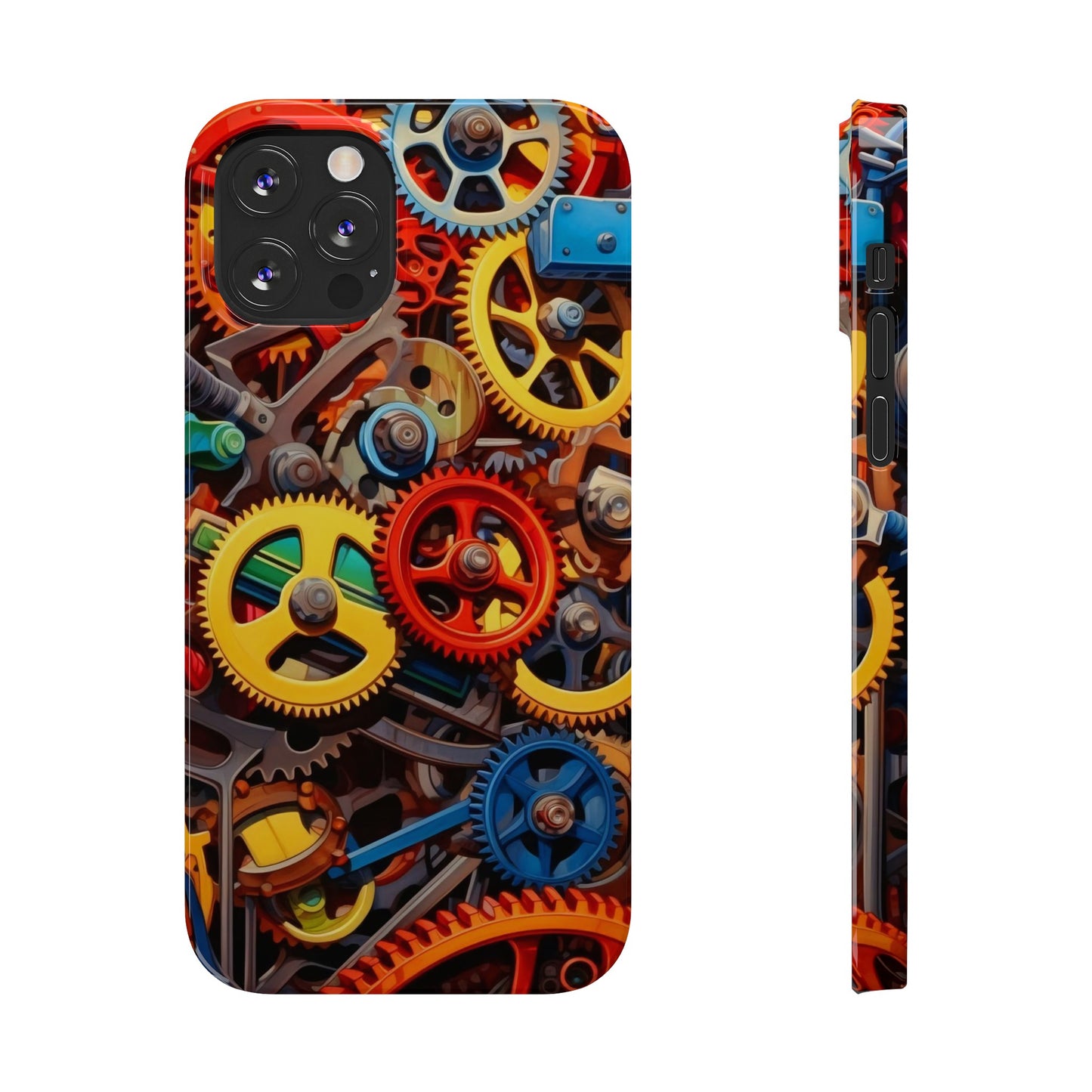 Colorful Gears: Iphone 15, 14, 13, 12 Cases