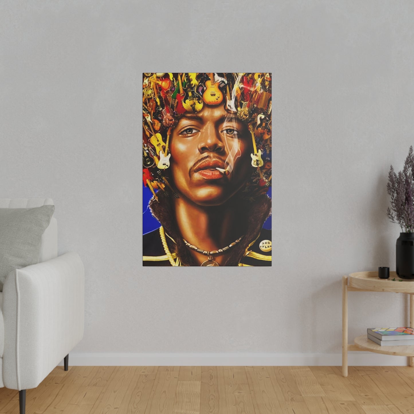 Jimi Hendrix Guitar King - Canvas