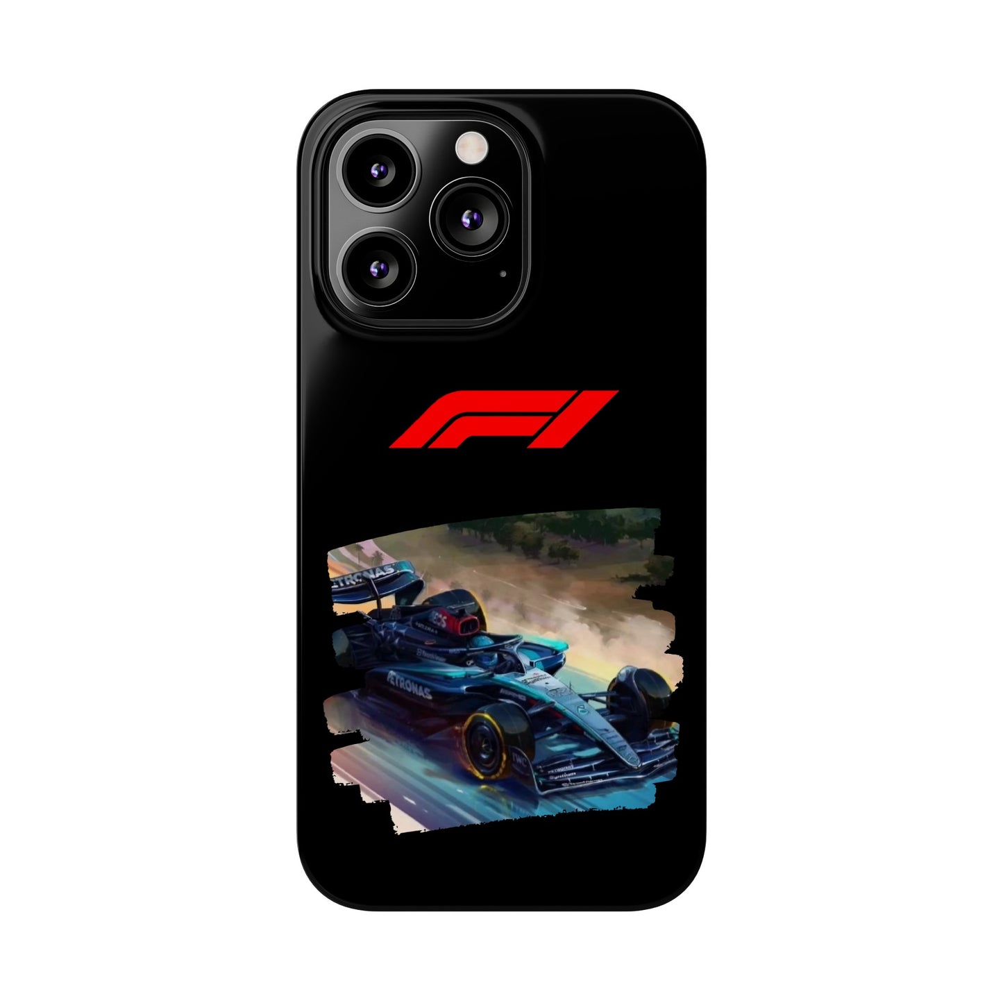 F1 Mercedes Racecar Iphone 15, 14, 13, 12, 11 Cases