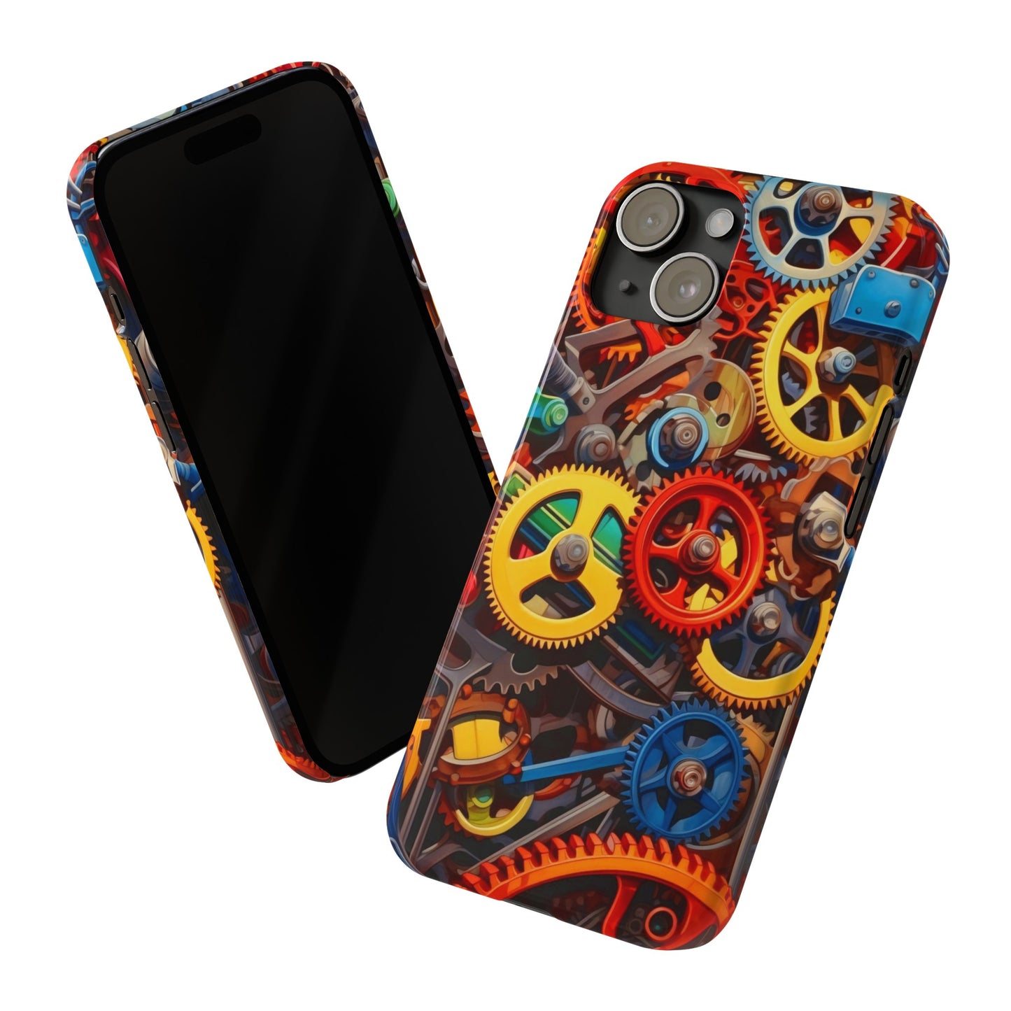 Colorful Gears: Iphone 15, 14, 13, 12 Cases