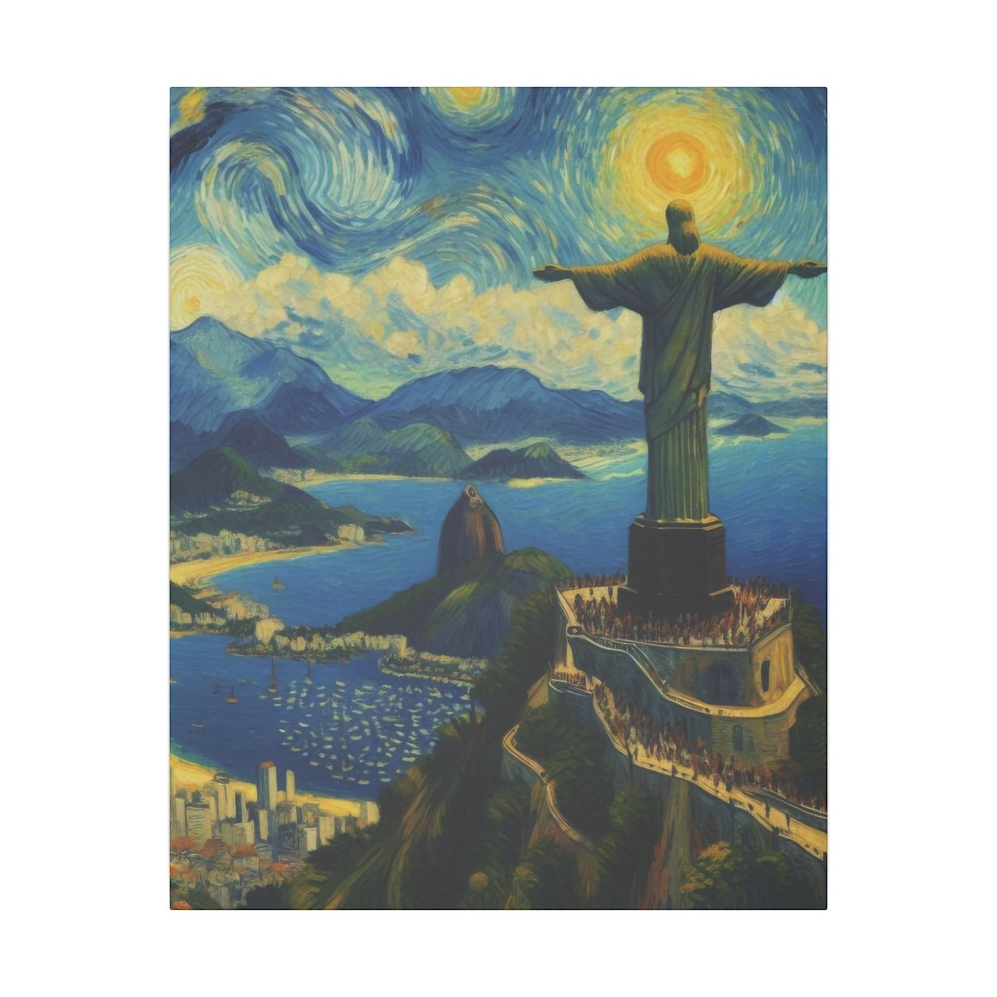 Canvas Rio de Janeiro meets Van Gogh Style