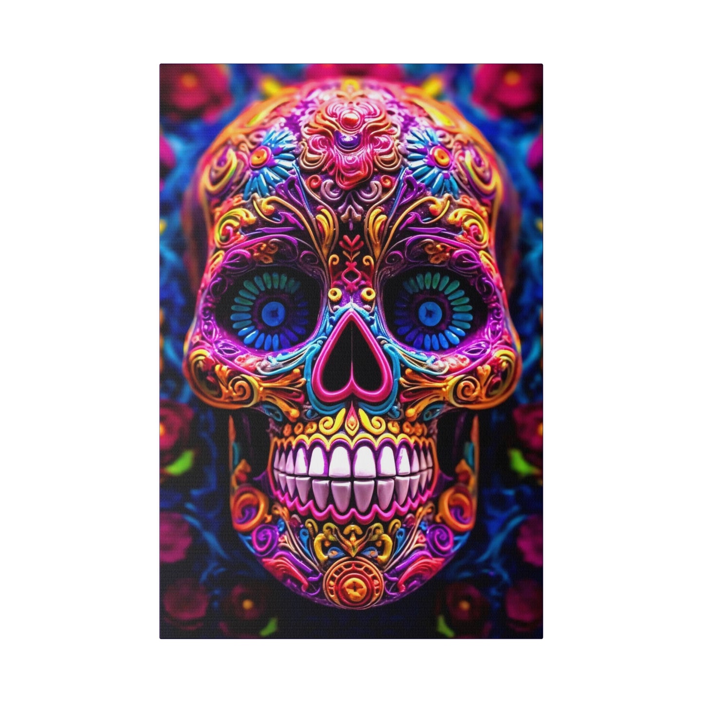 Colorful Skullhead: Mexican Style Canvas