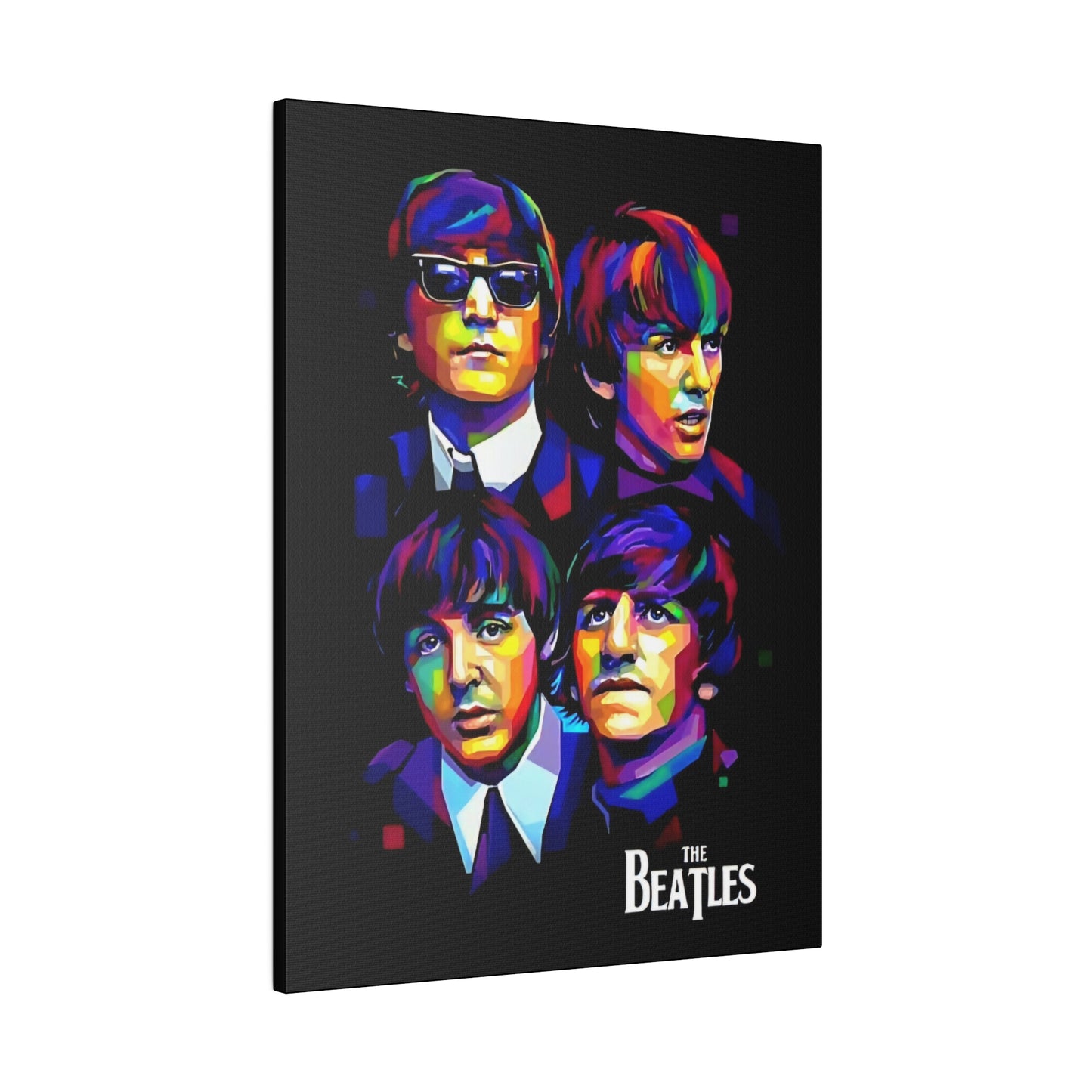 The Beatles Black Portret - Canvas