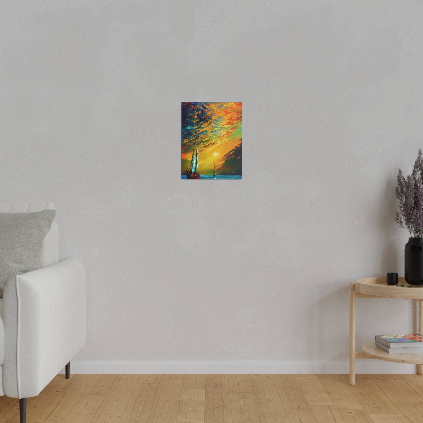 Sailing from the Sunset: Nautical Wall Art - Canvas