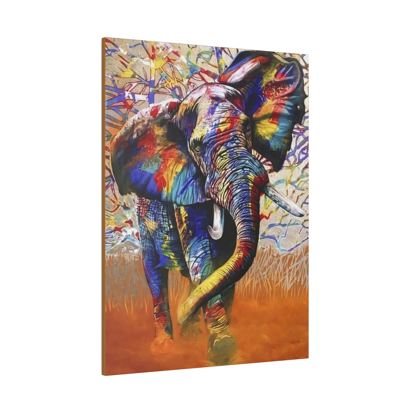 Colorful Elephant Majesty Art - Canvas