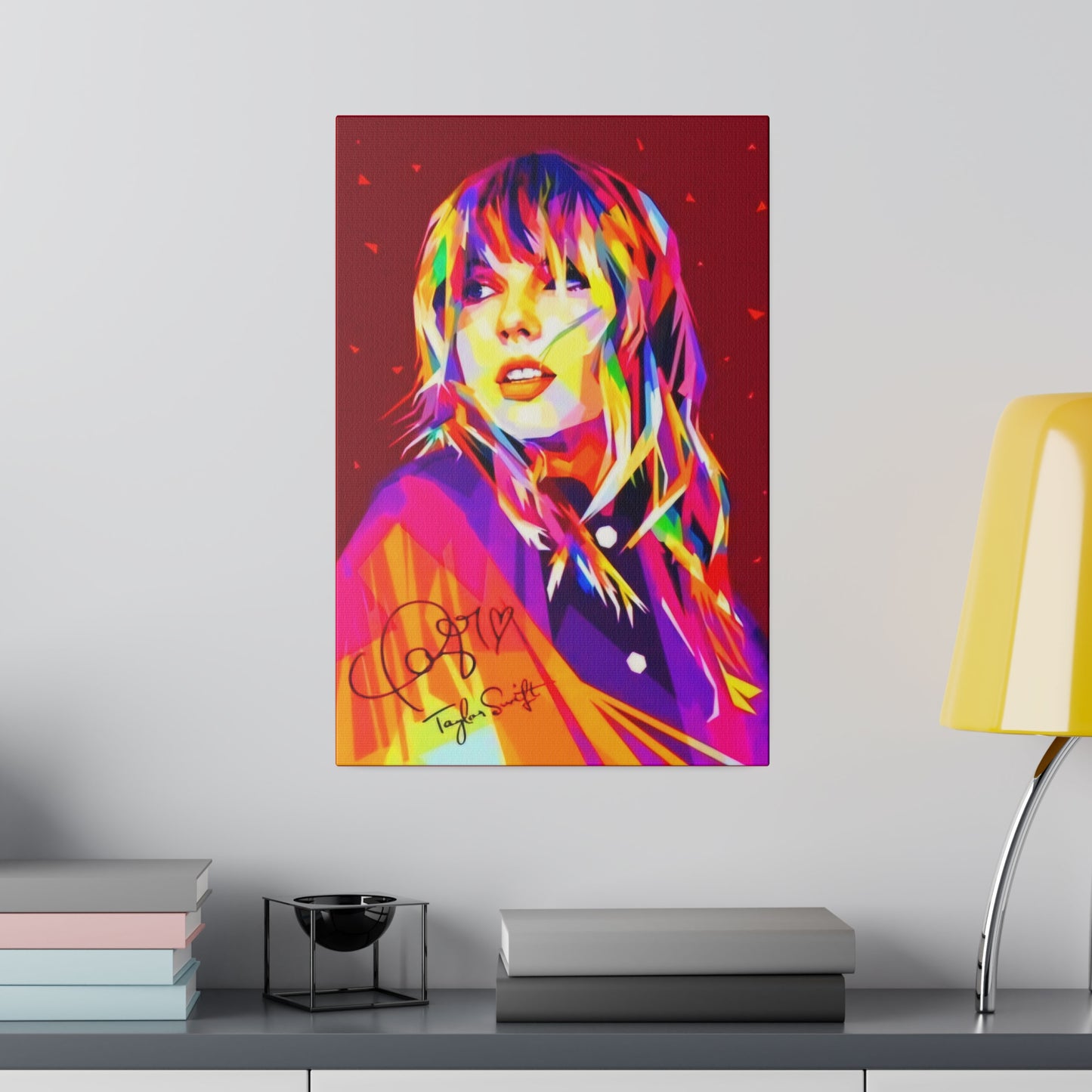 Taylor Swift Wall Art with Signature - Canvas
