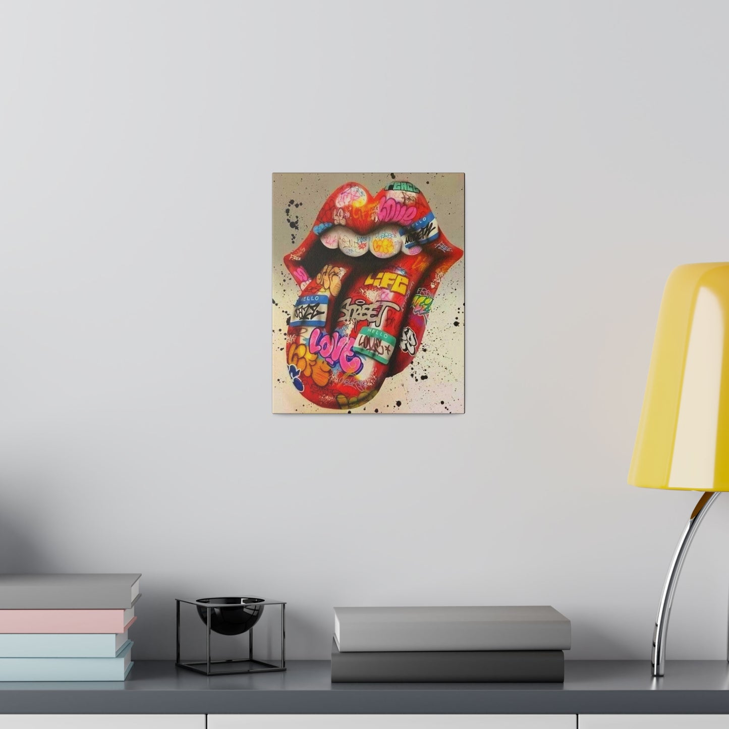 Rolling Stones Tongue Logo - Canvas