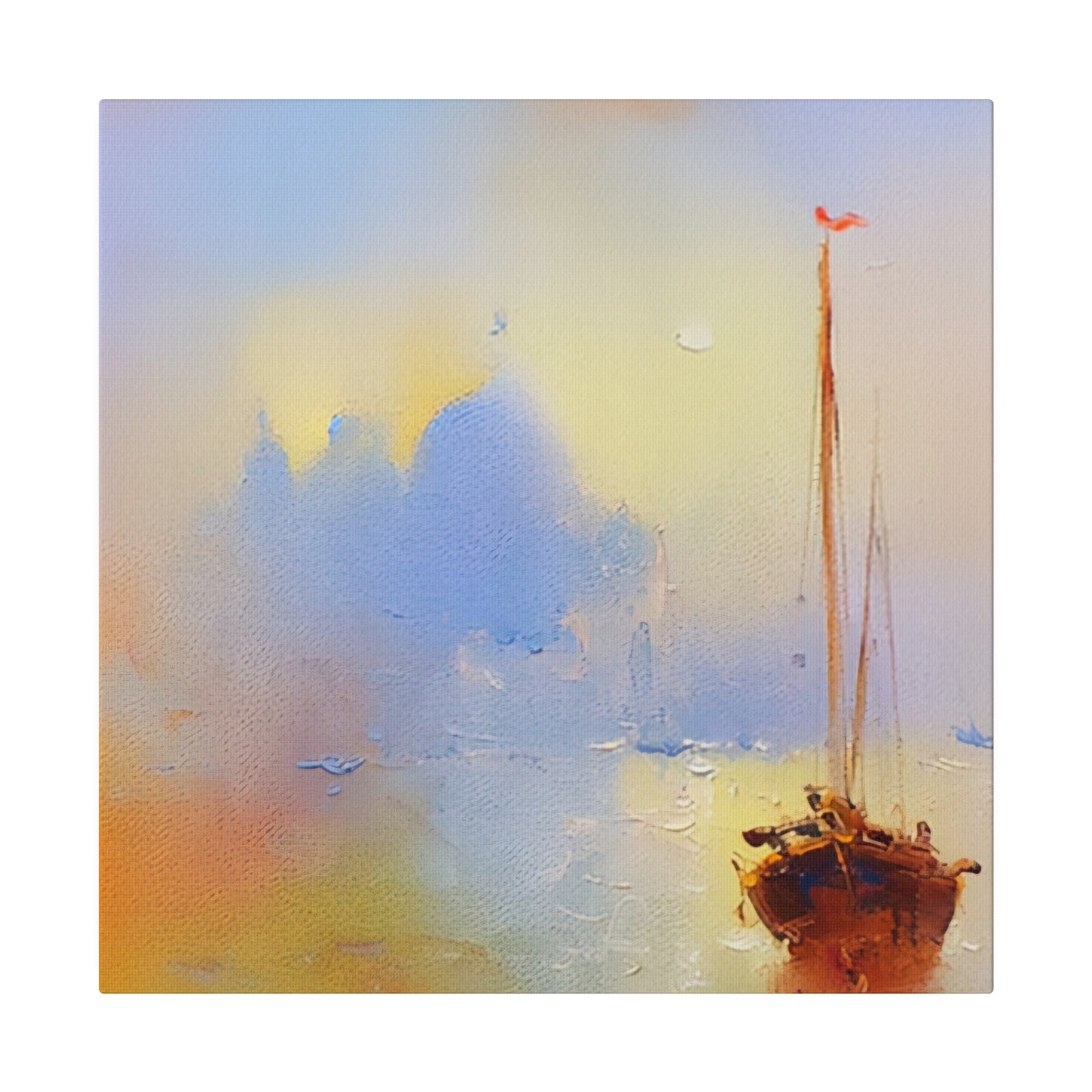 Peaceful Journey: Boating in Italy - Canvas