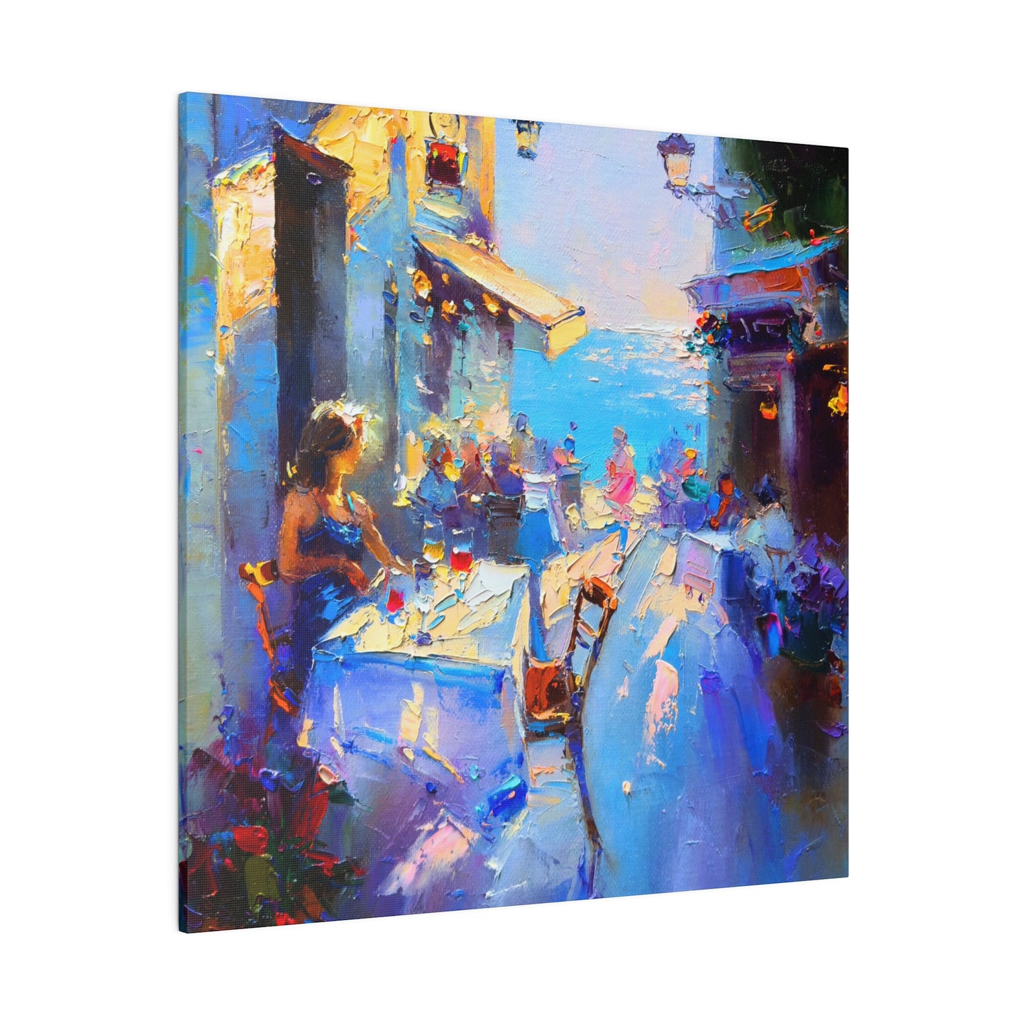 Coastal Conversations: Women at Lunch - Canvas
