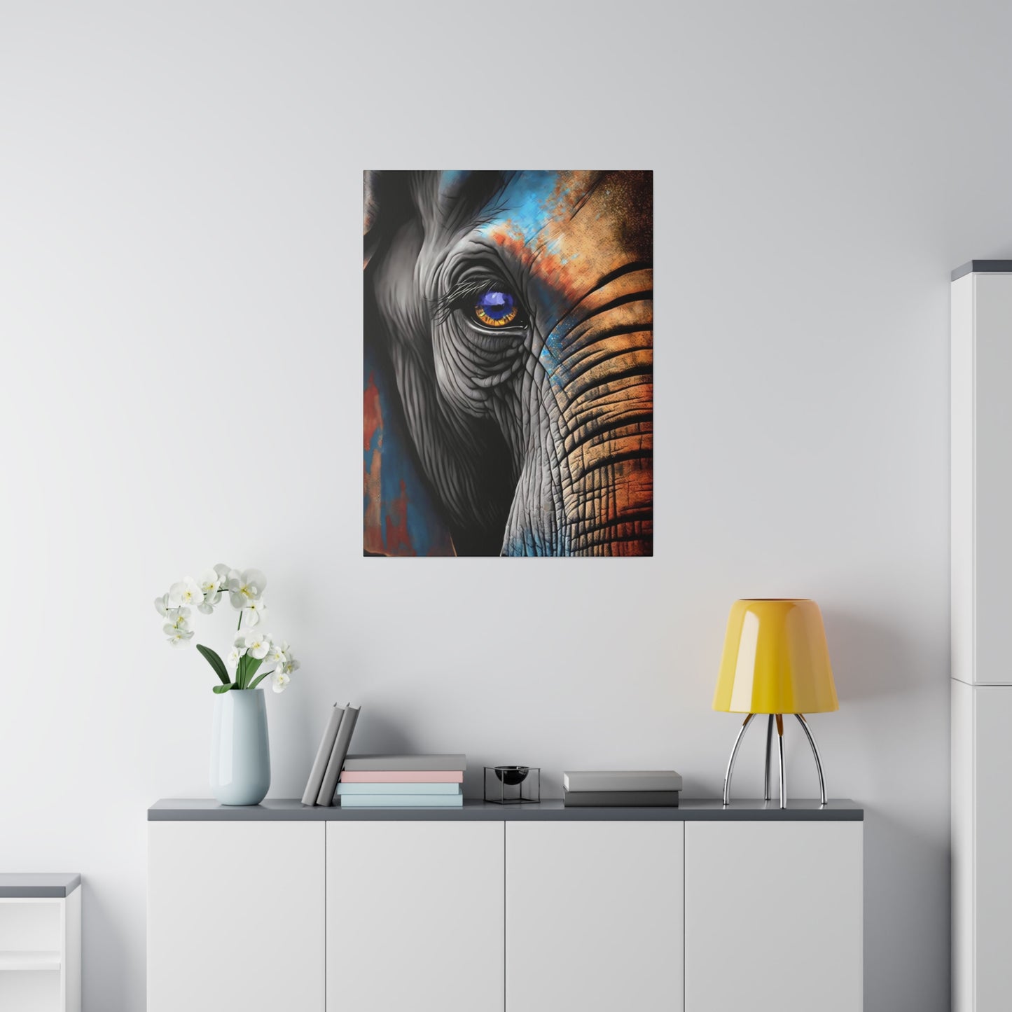 Half Elephant Head: Nature-Inspired Wall Art Canvas