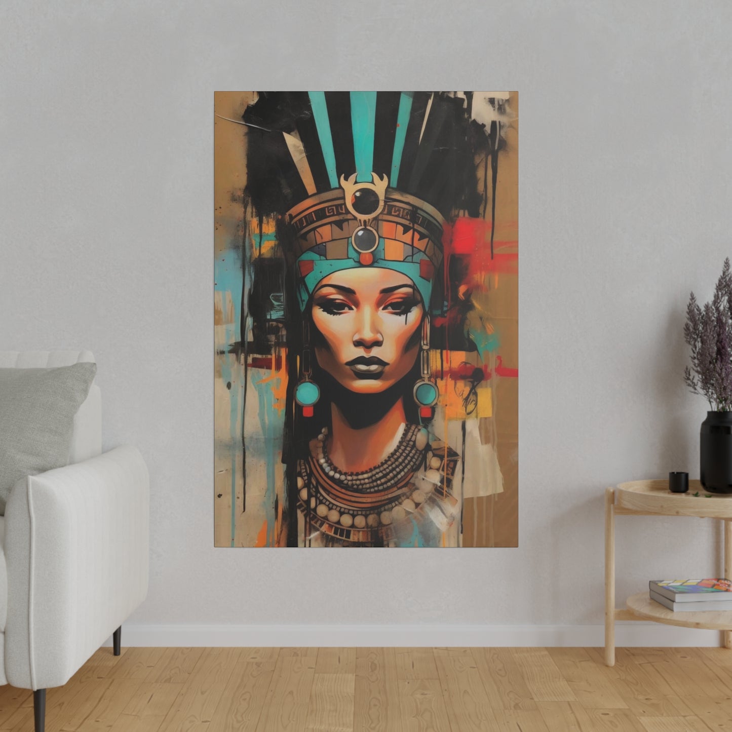 Pharaoh Queen of Egypt: Regal Wall Art - Canvas