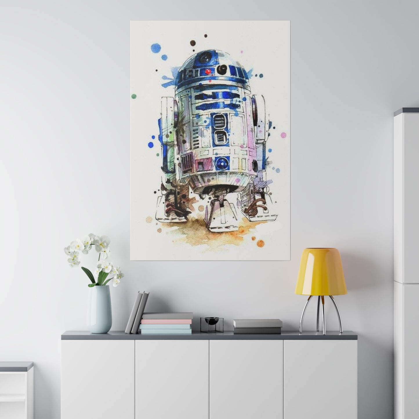 Star Wars R2-D2 Watercolor Art Canvas: Droid Delight