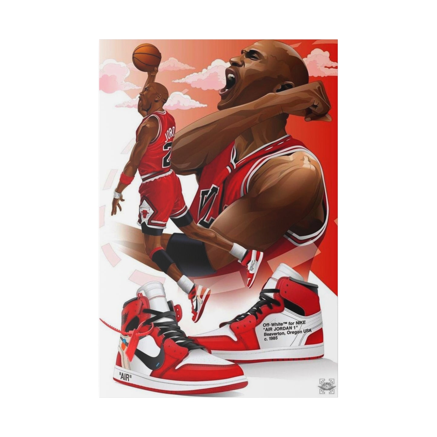 Michael Jordan Magical Shoes on Canvas: Airborne Legacy
