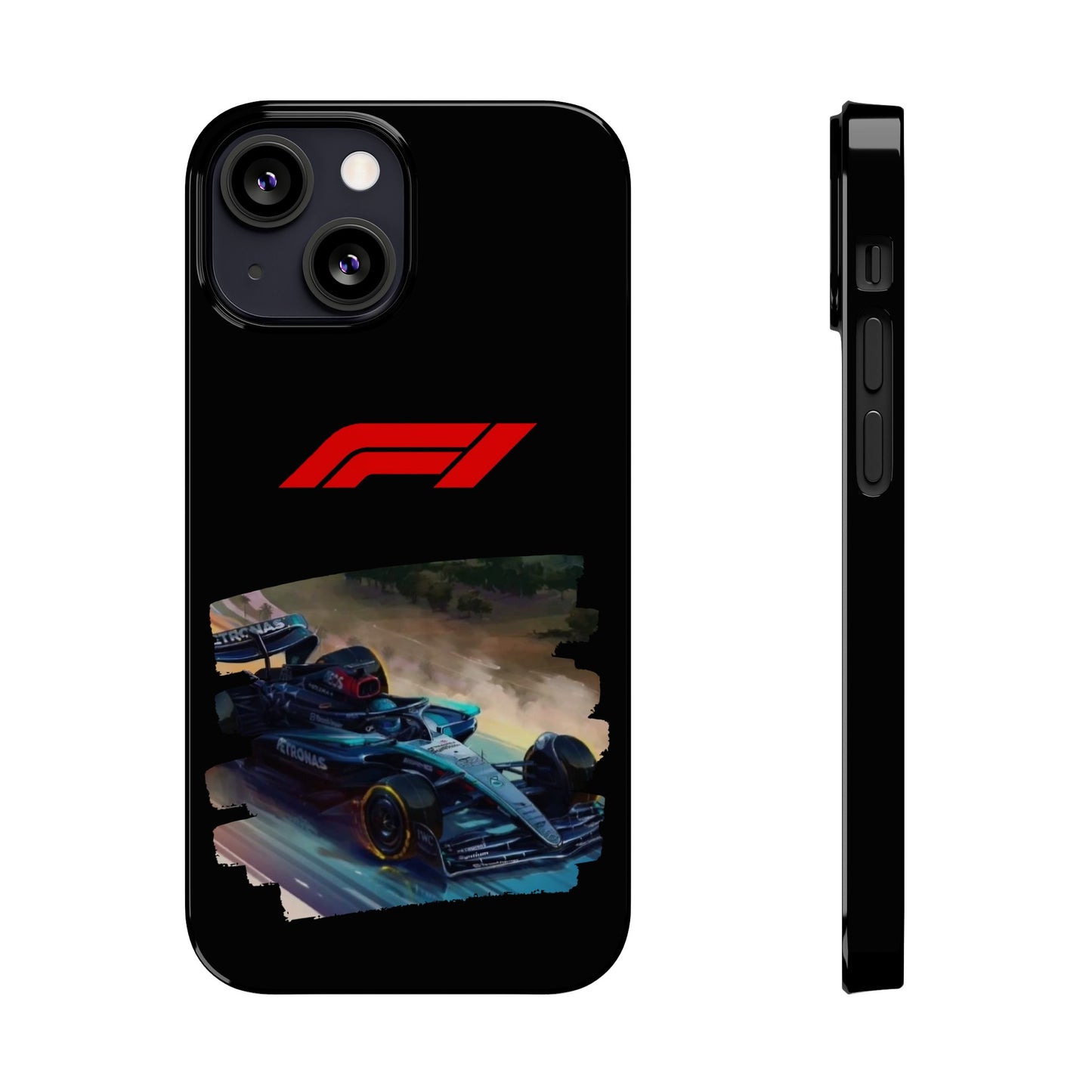 F1 Mercedes Racecar Iphone 15, 14, 13, 12, 11 Cases