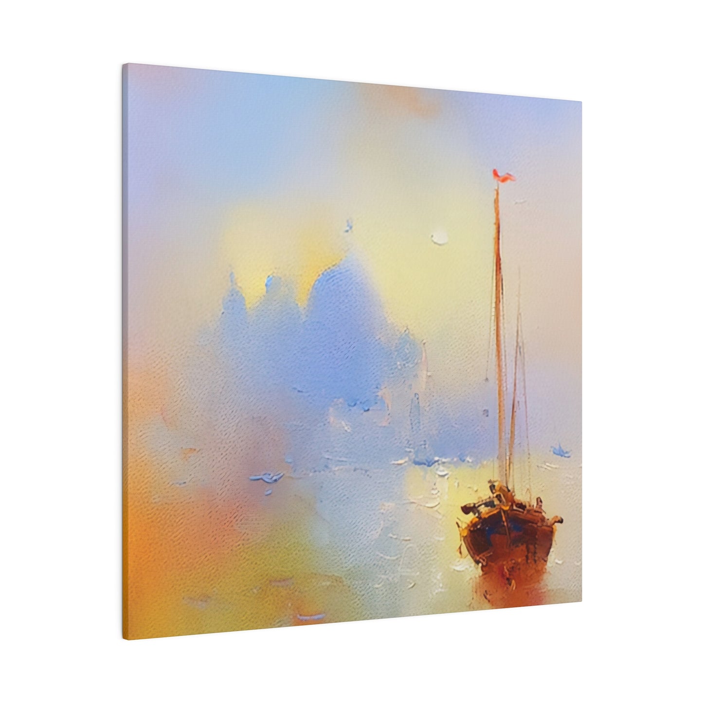 Peaceful Journey: Boating in Italy - Canvas