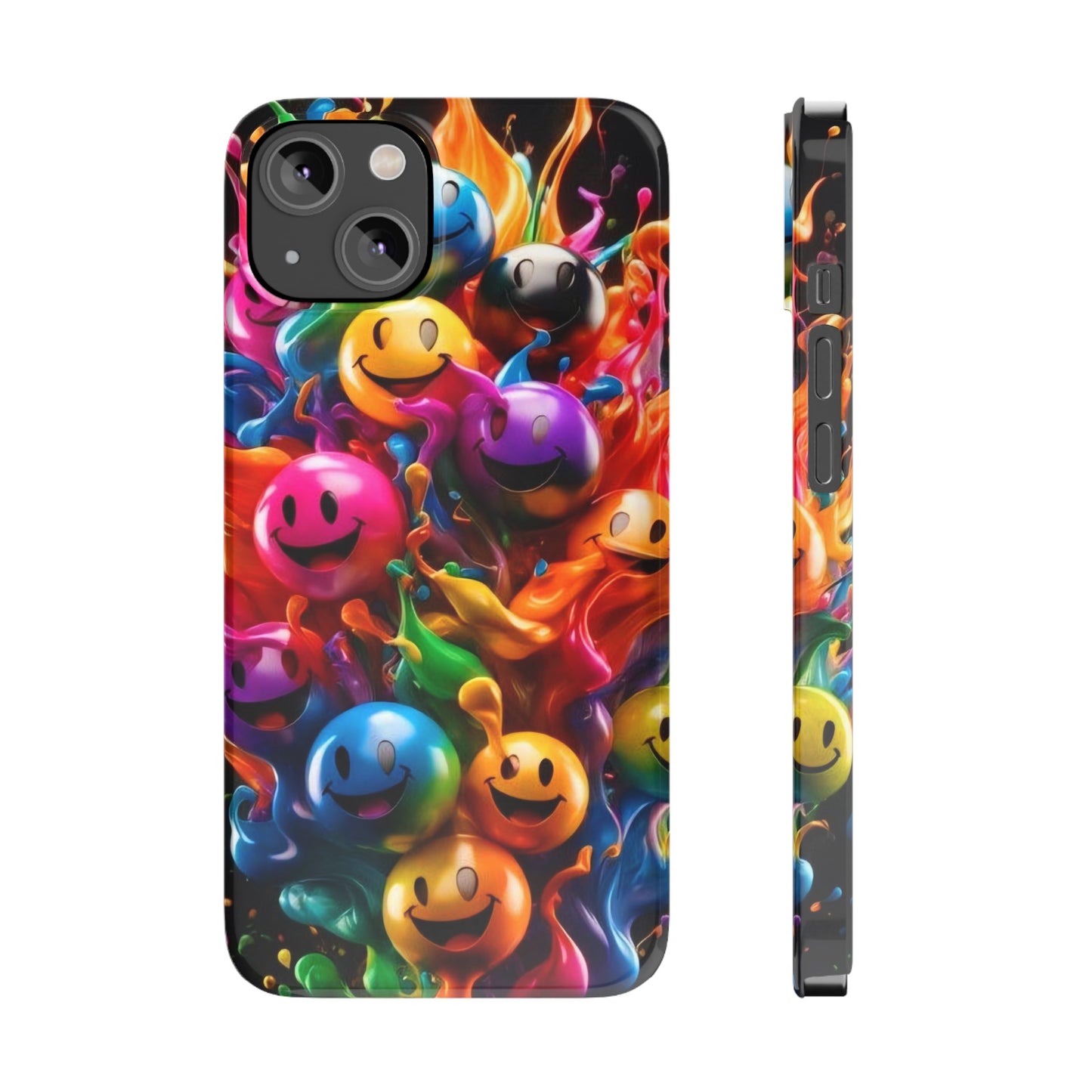 Colorful Emoji" iPhone Cases for iPhone Models 15, 14, 13, 12