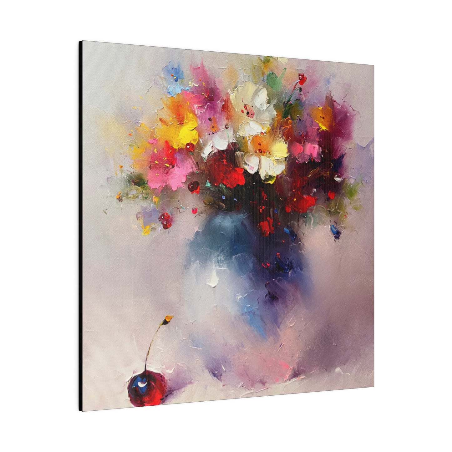 Blossoms of Joy: A Stairway to Cherish - Canvas