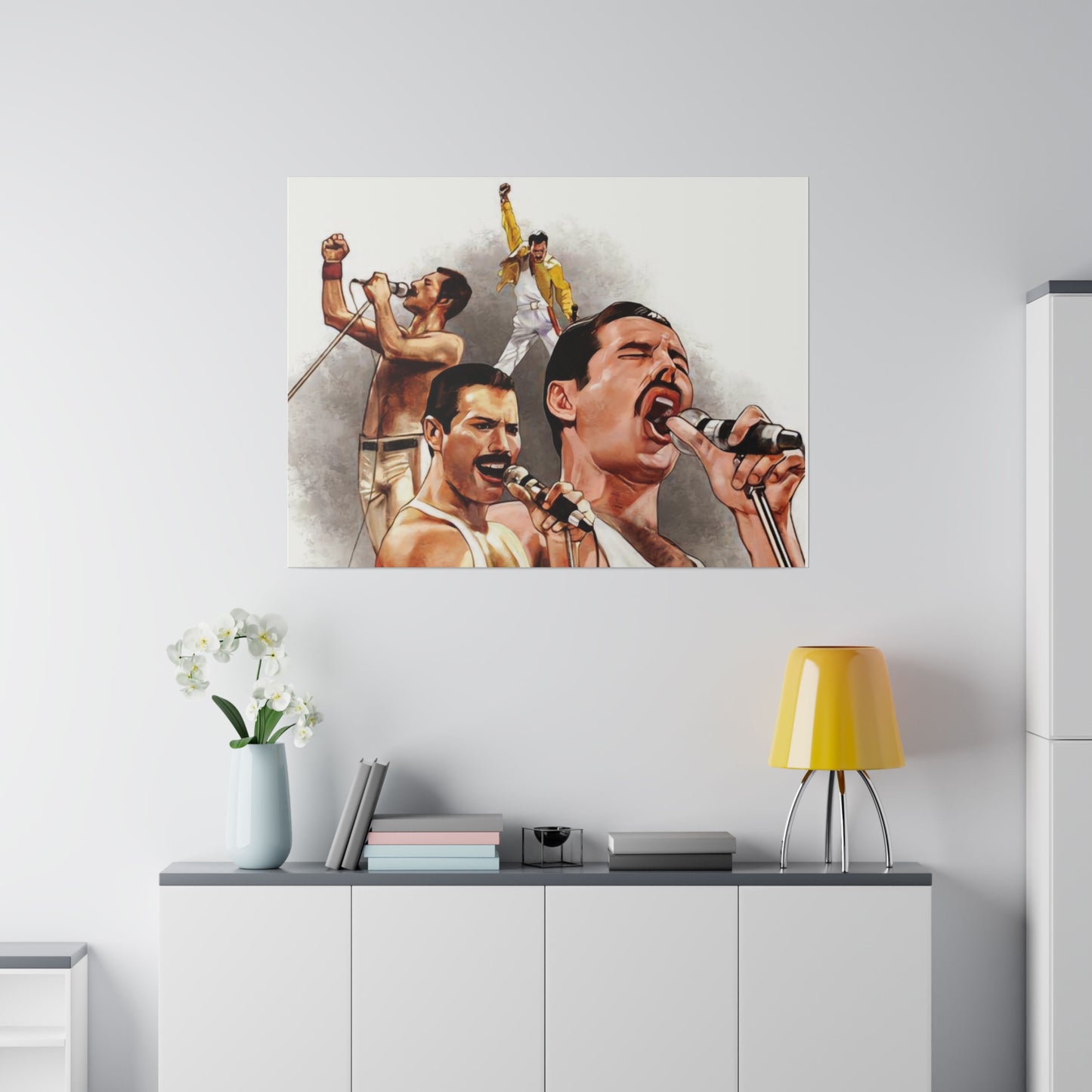 Queen and Freddie Mercury on Live Aid - Canvas