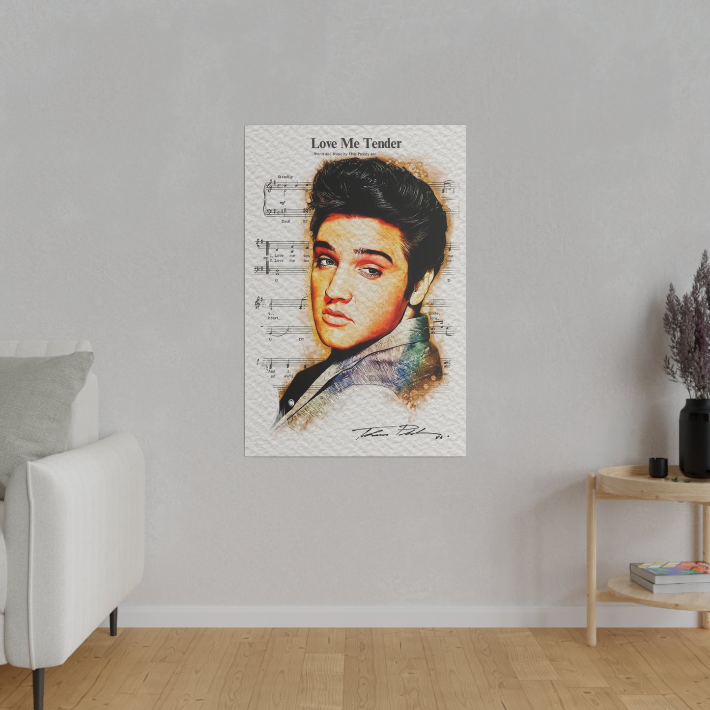 Elvis Love Me Tender Edition Canvas