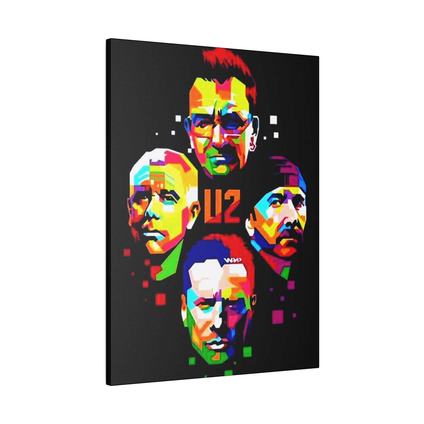 U2: Colorful Silhouettes on a Noir Canvas