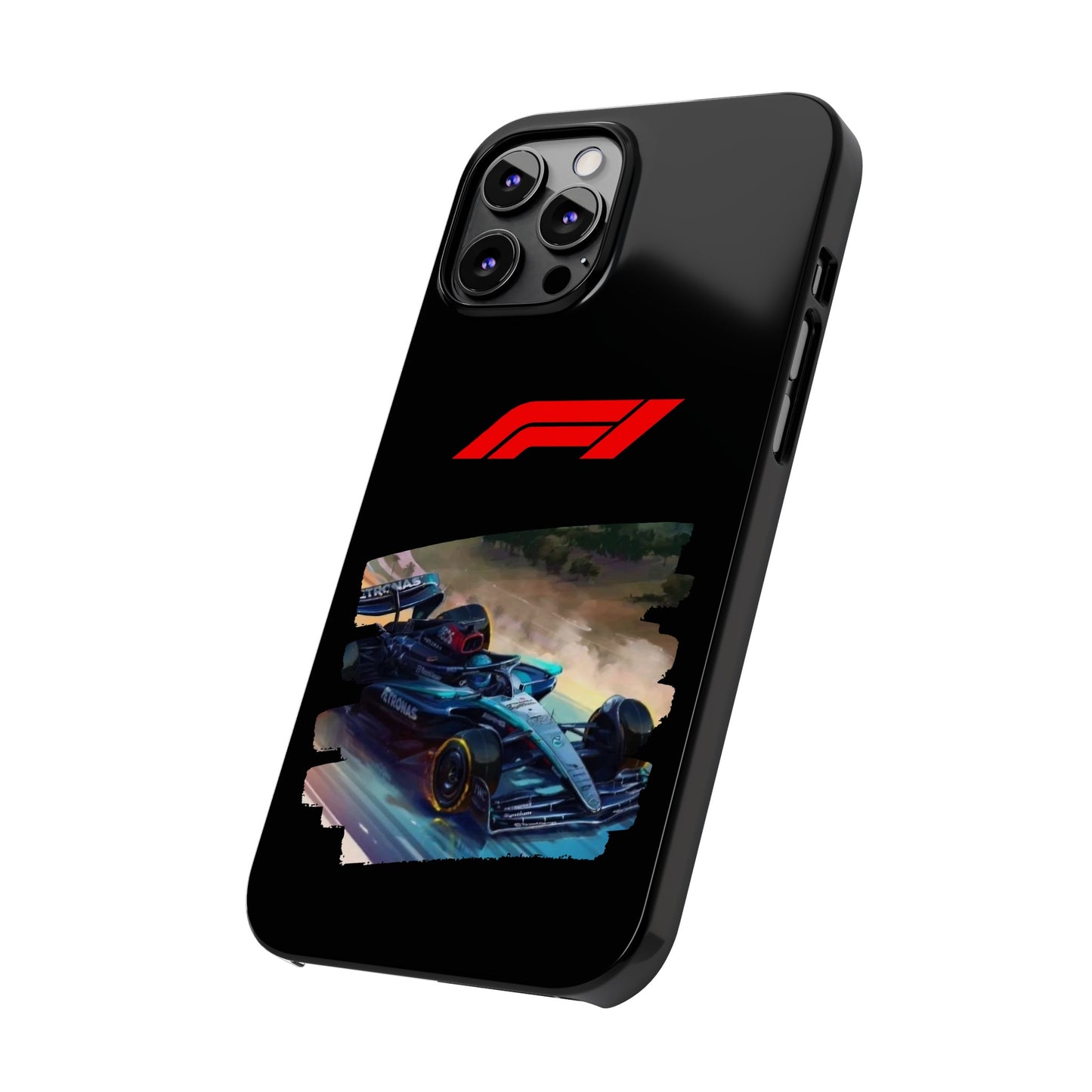 F1 Mercedes Racecar Iphone 15, 14, 13, 12, 11 Cases