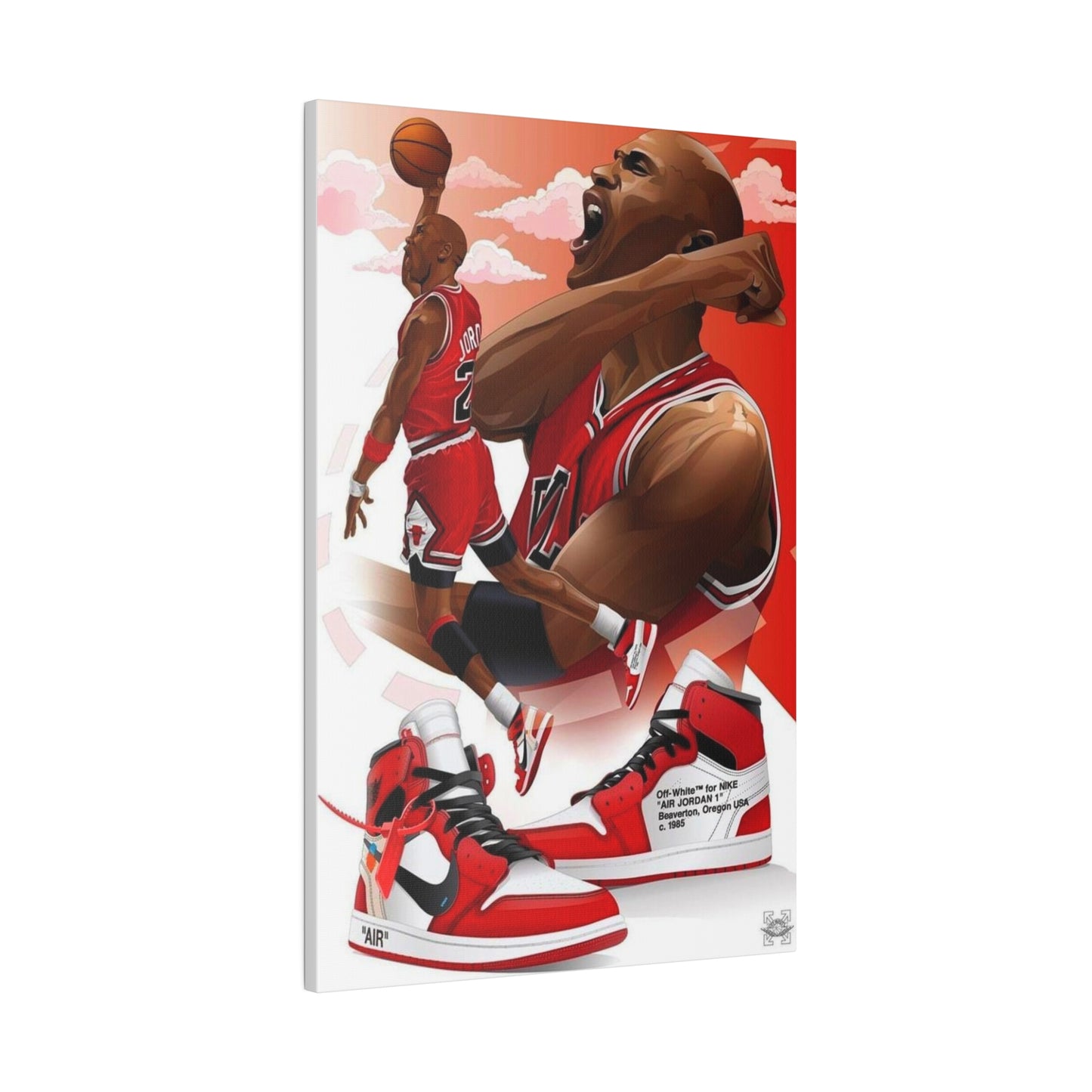 Michael Jordan Magical Shoes on Canvas: Airborne Legacy