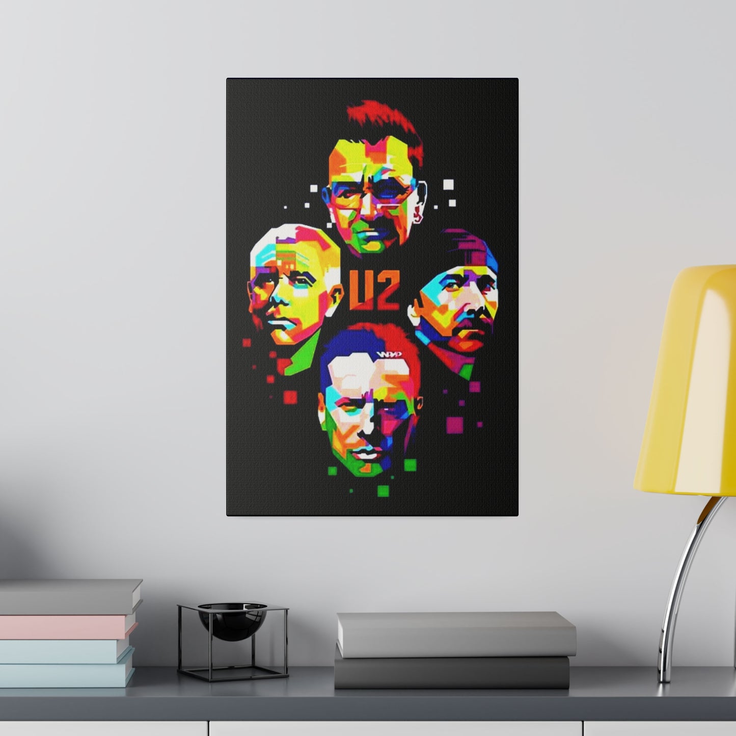 U2: Colorful Silhouettes on a Noir Canvas