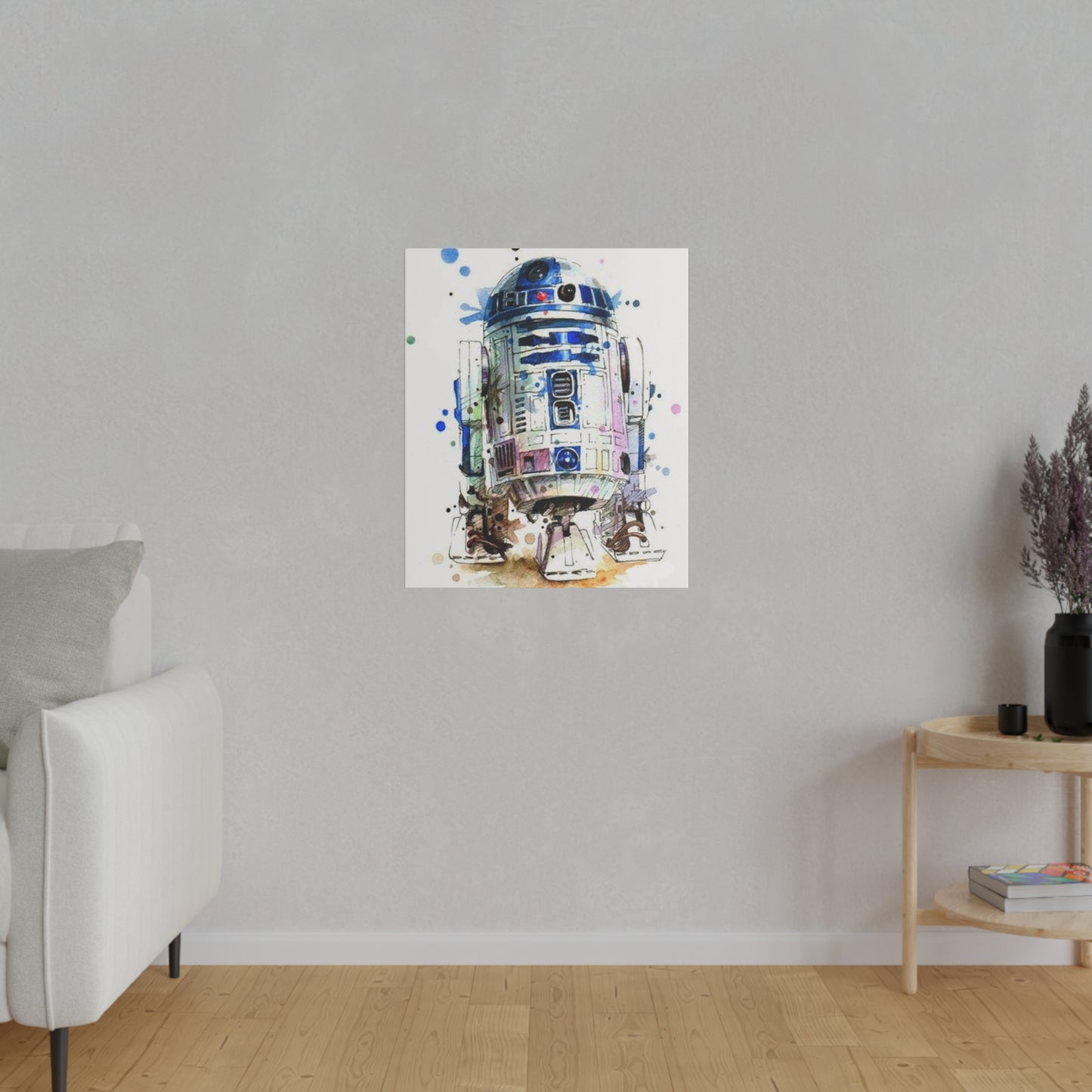 Star Wars R2-D2 Watercolor Art Canvas: Droid Delight